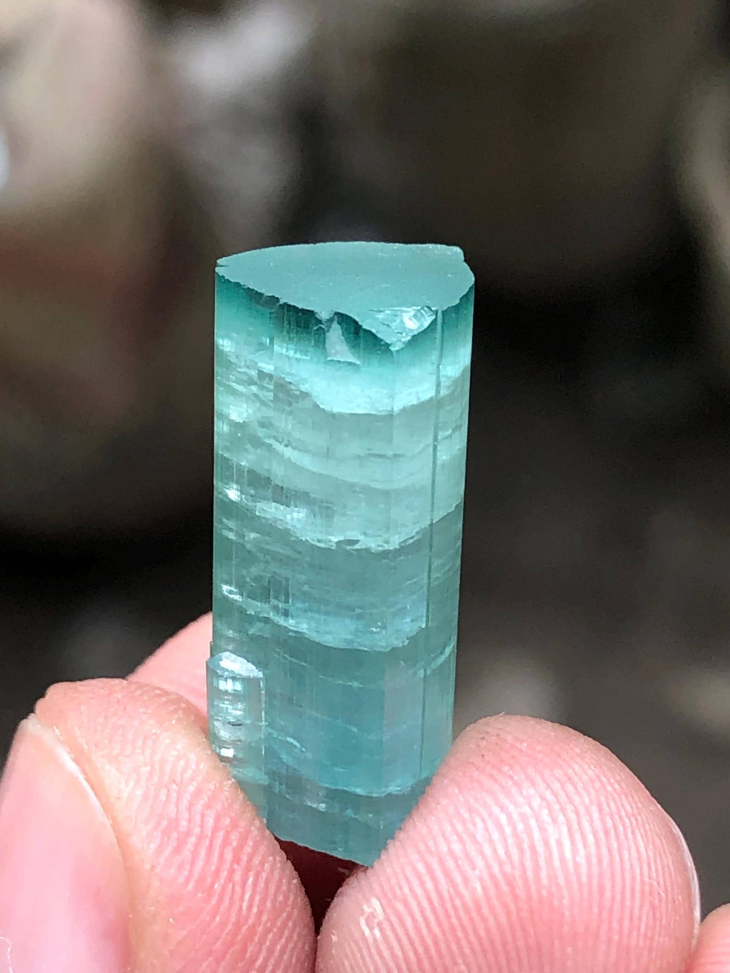 Bi Colour Tourmaline Crystal 18.60 ct - Natural Afghan Specimen