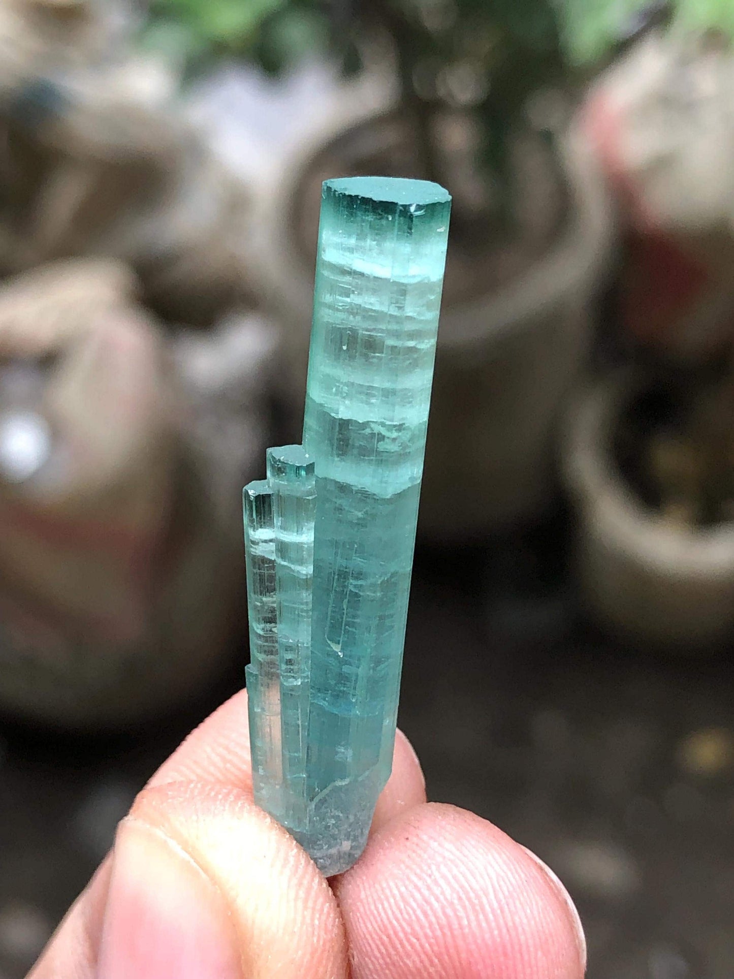 Bi Colour Tourmaline Crystal 18.70 ct - Terminated Afghan Specimen