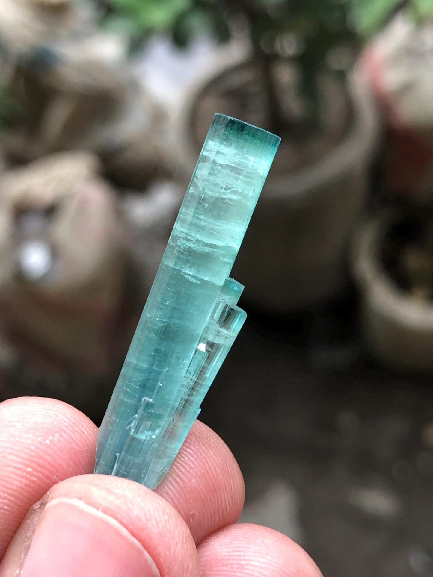 Bi Colour Tourmaline Crystal 18.70 ct - Terminated Afghan Specimen