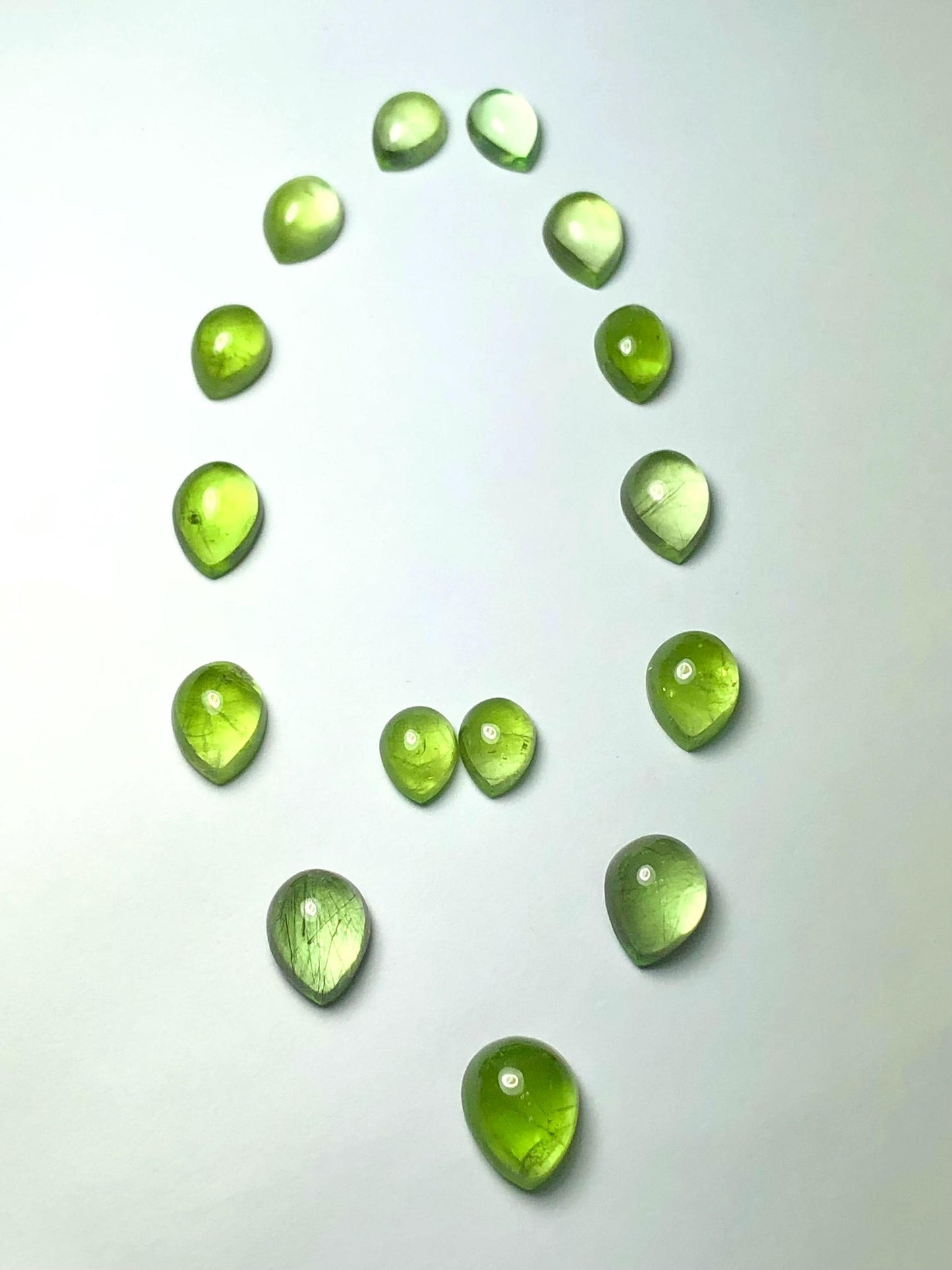 64.70 CT Peridot Cabochon Set: Natural Gemstones, Pakistan Origin