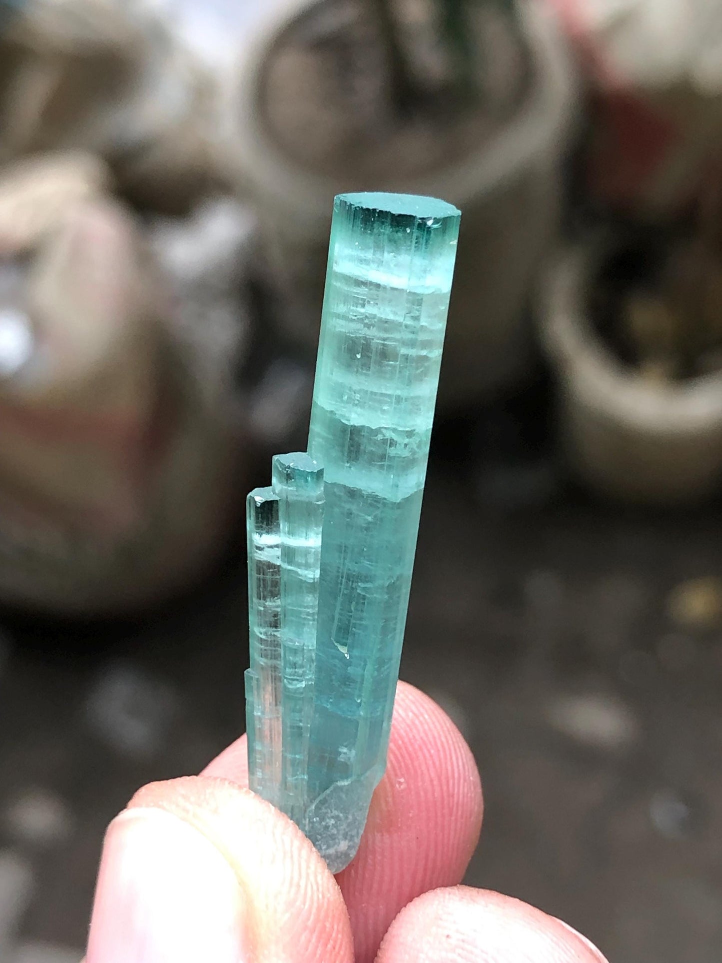 Bi Colour Tourmaline Crystal 18.70 ct - Terminated Afghan Specimen