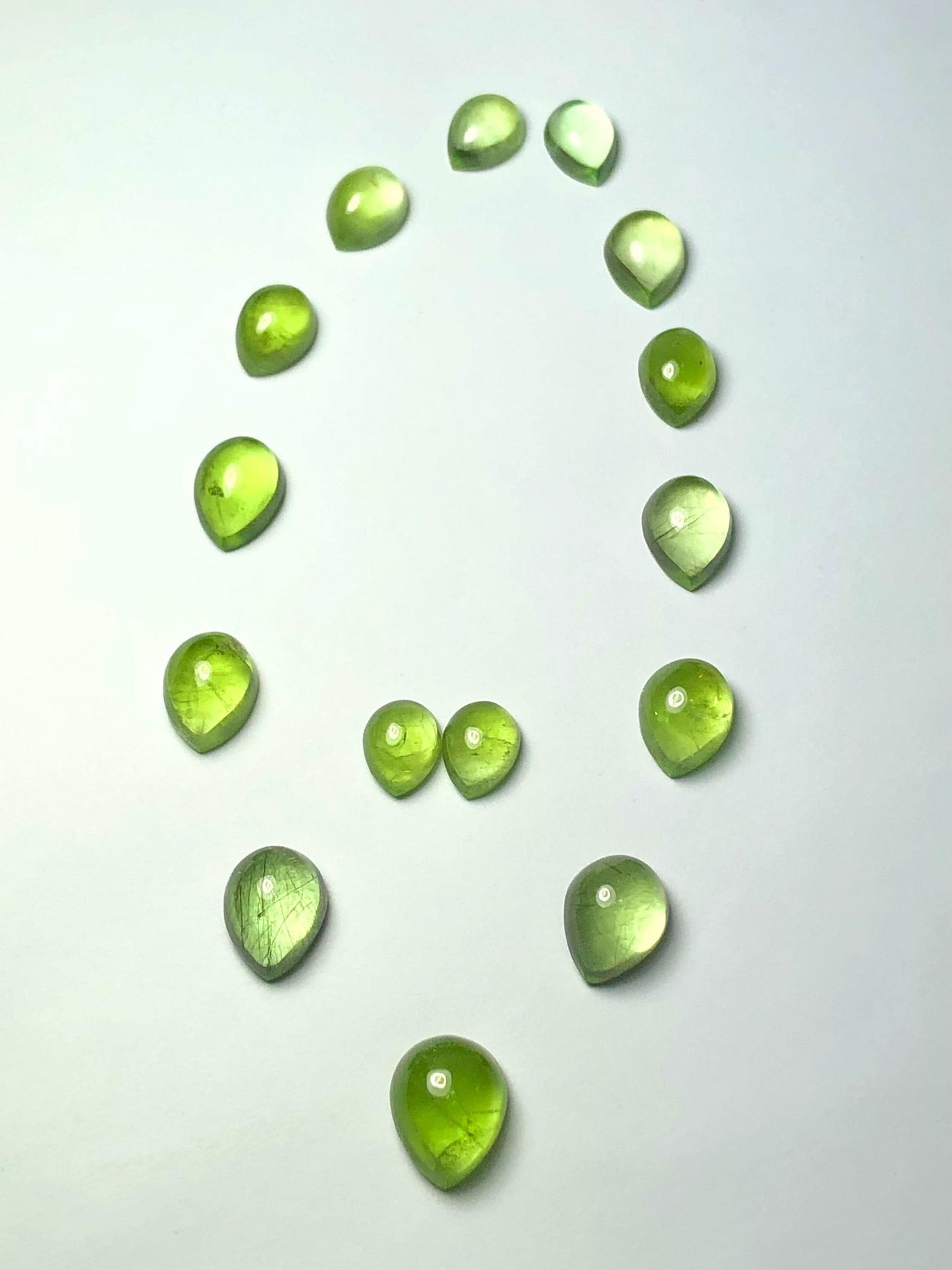 64.70 CT Peridot Cabochon Set: Natural Gemstones, Pakistan Origin