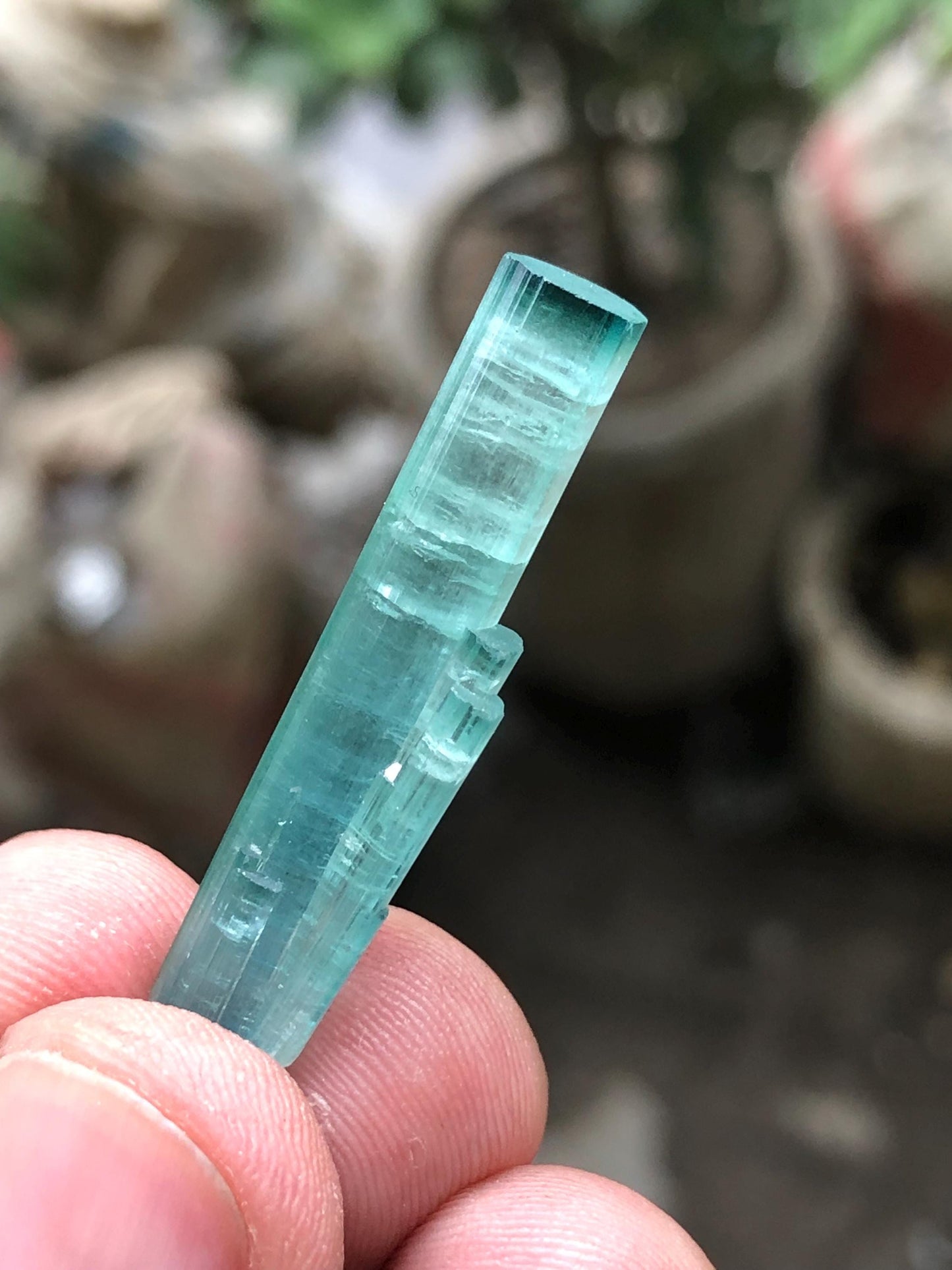 Bi Colour Tourmaline Crystal 18.70 ct - Terminated Afghan Specimen