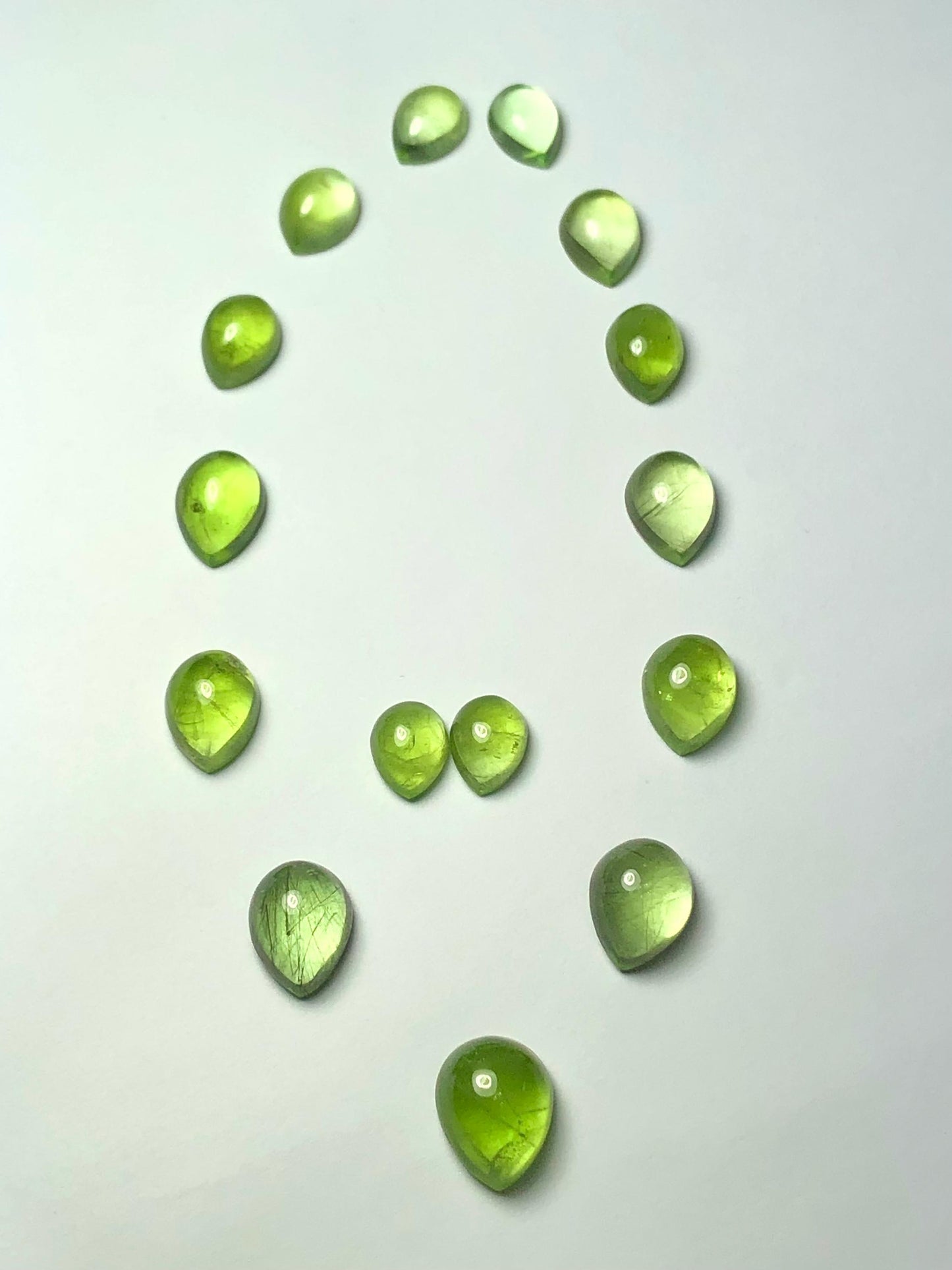 64.70 CT Peridot Cabochon Set: Natural Gemstones, Pakistan Origin