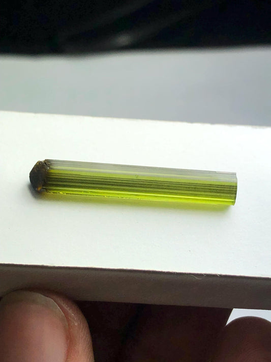 Olive Green Tourmaline Crystal 10.75 ct – Terminated Afghan Mineral