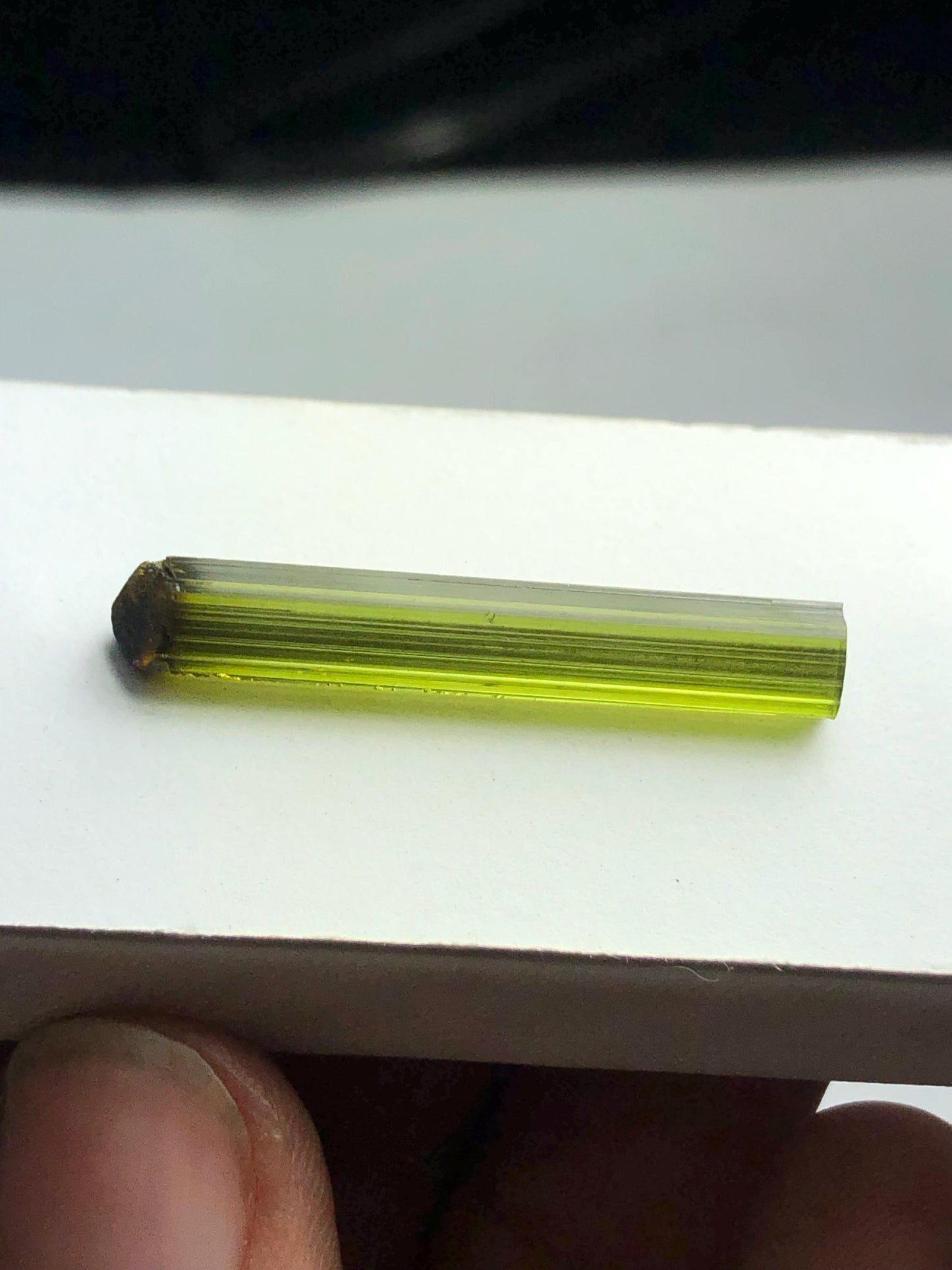 Olive Green Tourmaline Crystal 10.75 ct – Terminated Afghan Mineral