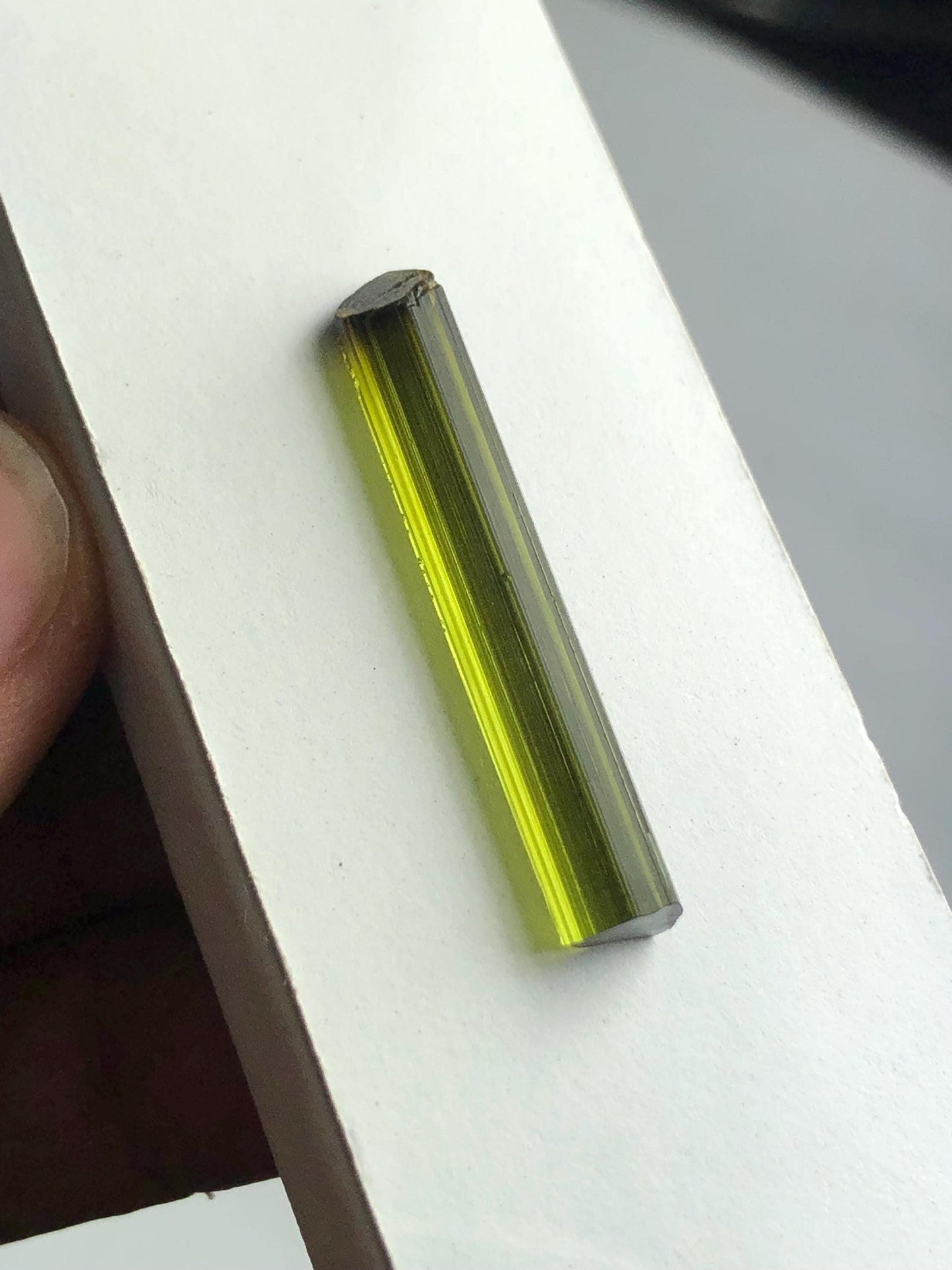 Olive Green Tourmaline Crystal 10.75 ct – Terminated Afghan Mineral