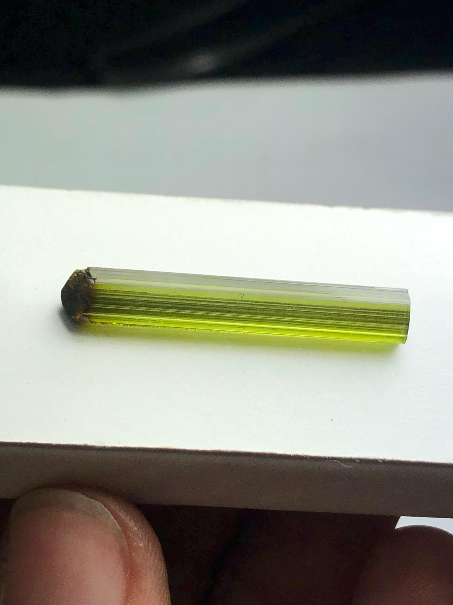 Olive Green Tourmaline Crystal 10.75 ct – Terminated Afghan Mineral