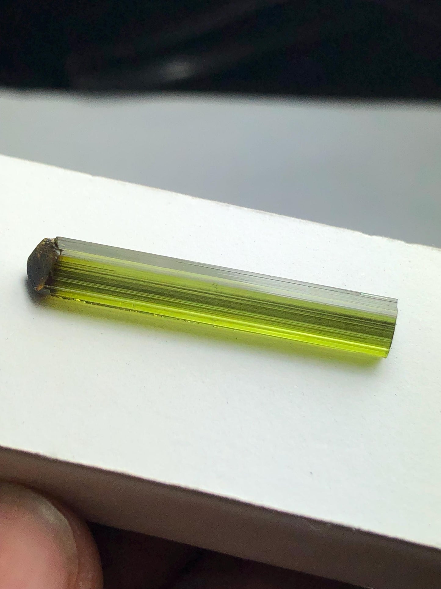 Olive Green Tourmaline Crystal 10.75 ct – Terminated Afghan Mineral