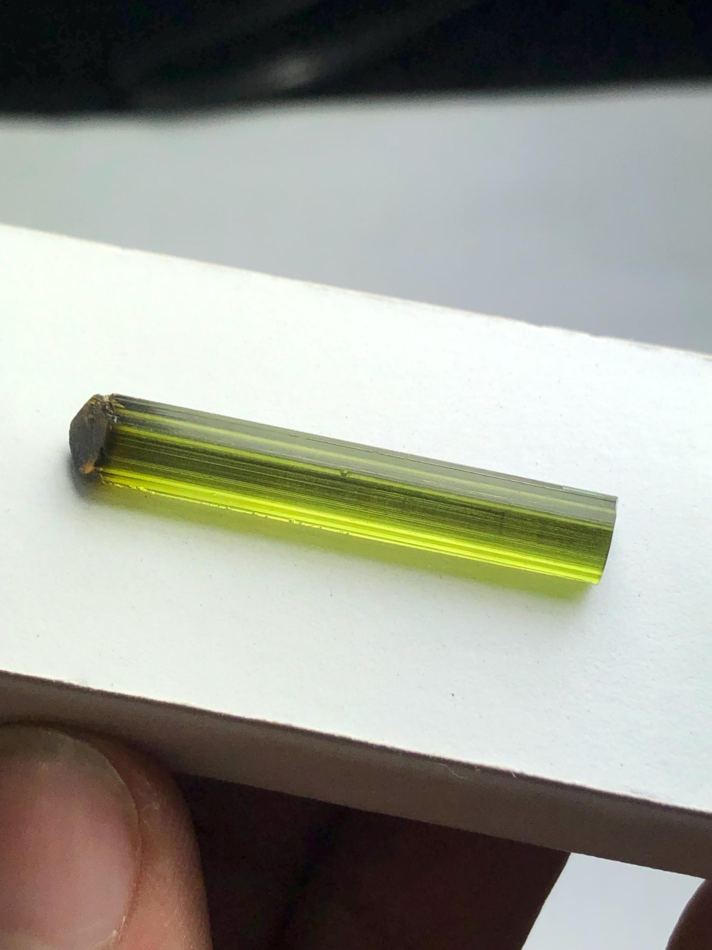 Olive Green Tourmaline Crystal 10.75 ct – Terminated Afghan Mineral