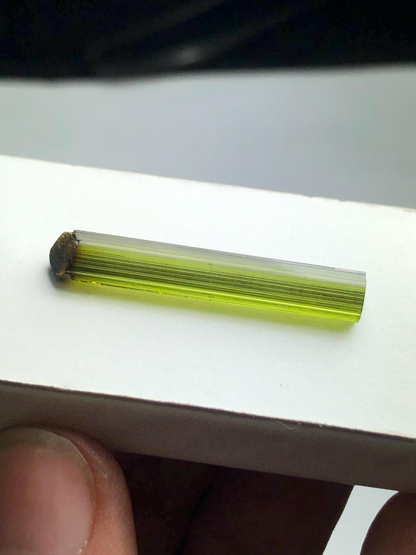 Olive Green Tourmaline Crystal 10.75 ct – Terminated Afghan Mineral