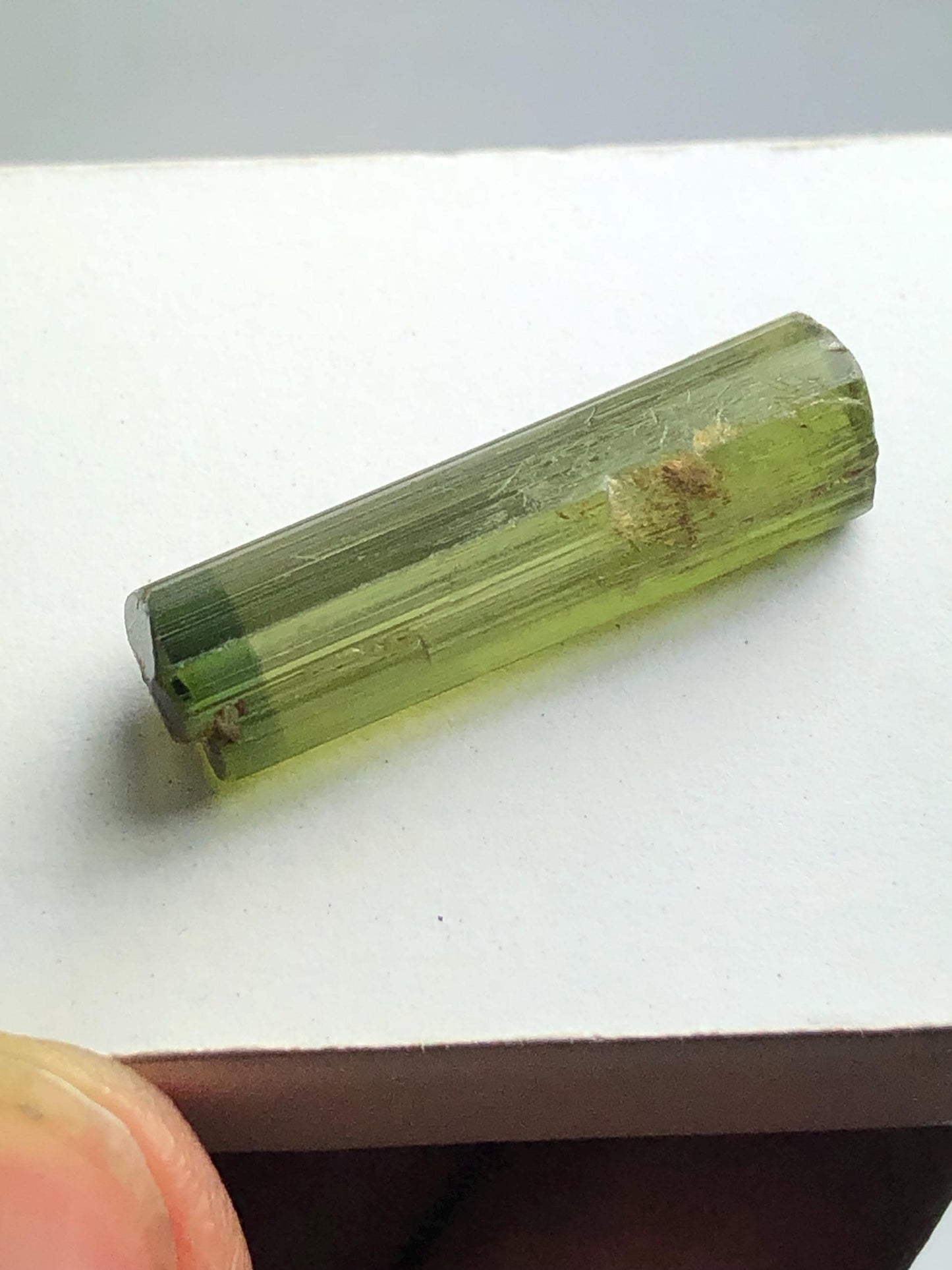 Green Bi Colour Tourmaline Crystal 12.30 ct – Natural Afghan Gemstone