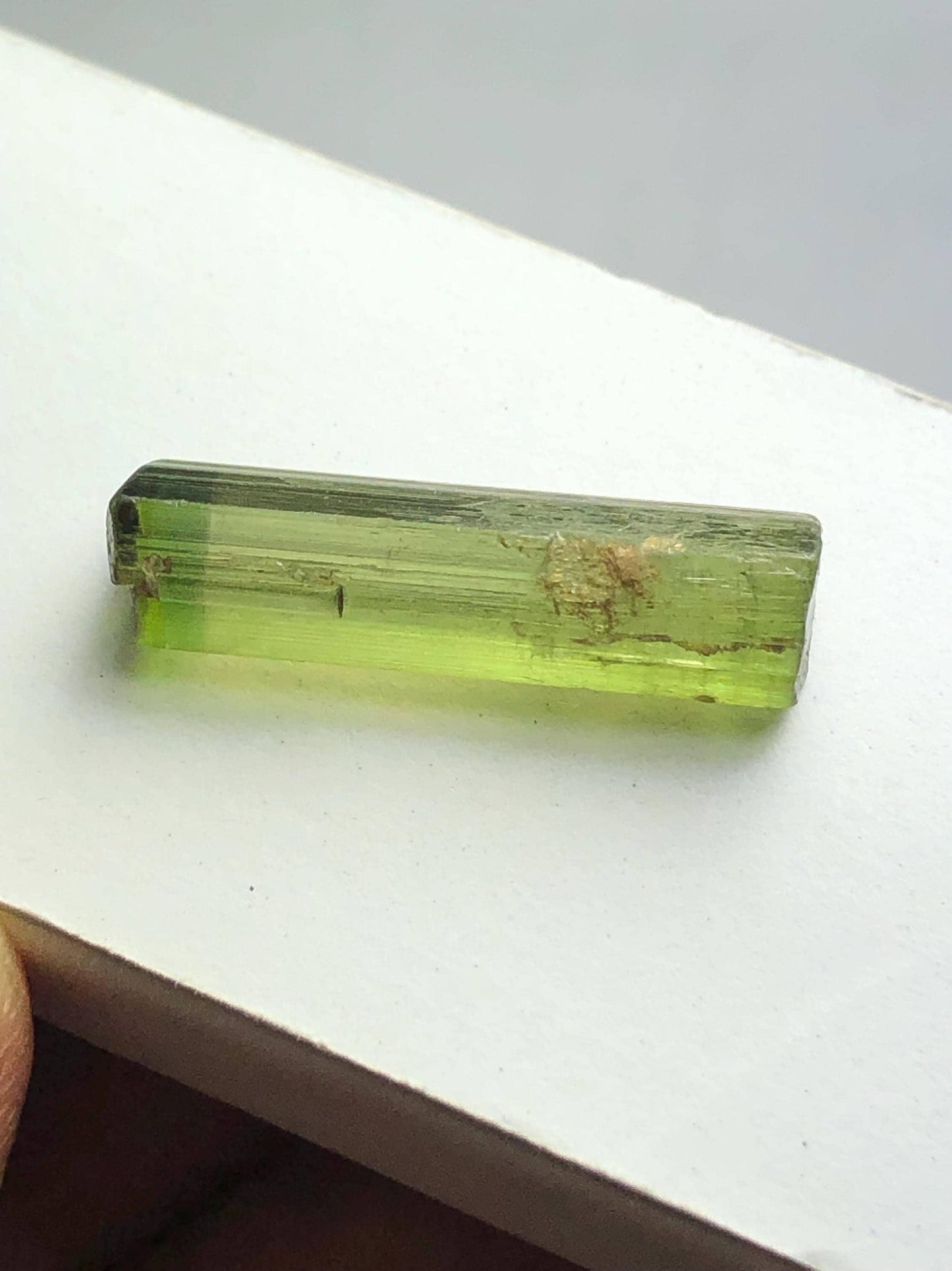 Green Bi Colour Tourmaline Crystal 12.30 ct – Natural Afghan Gemstone