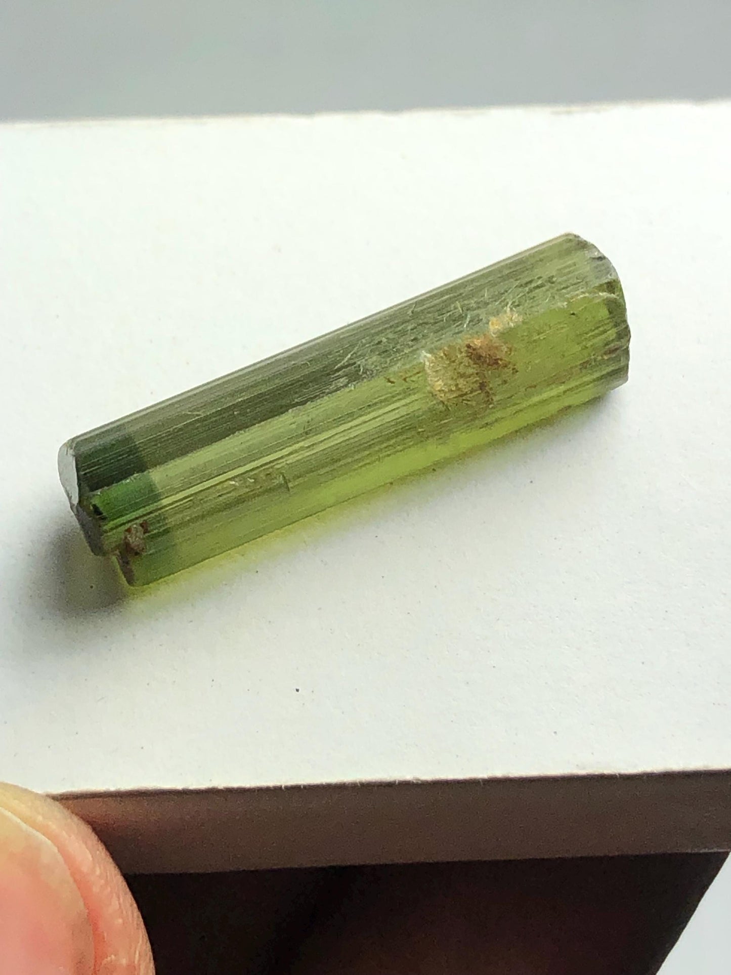 Green Bi Colour Tourmaline Crystal 12.30 ct – Natural Afghan Gemstone