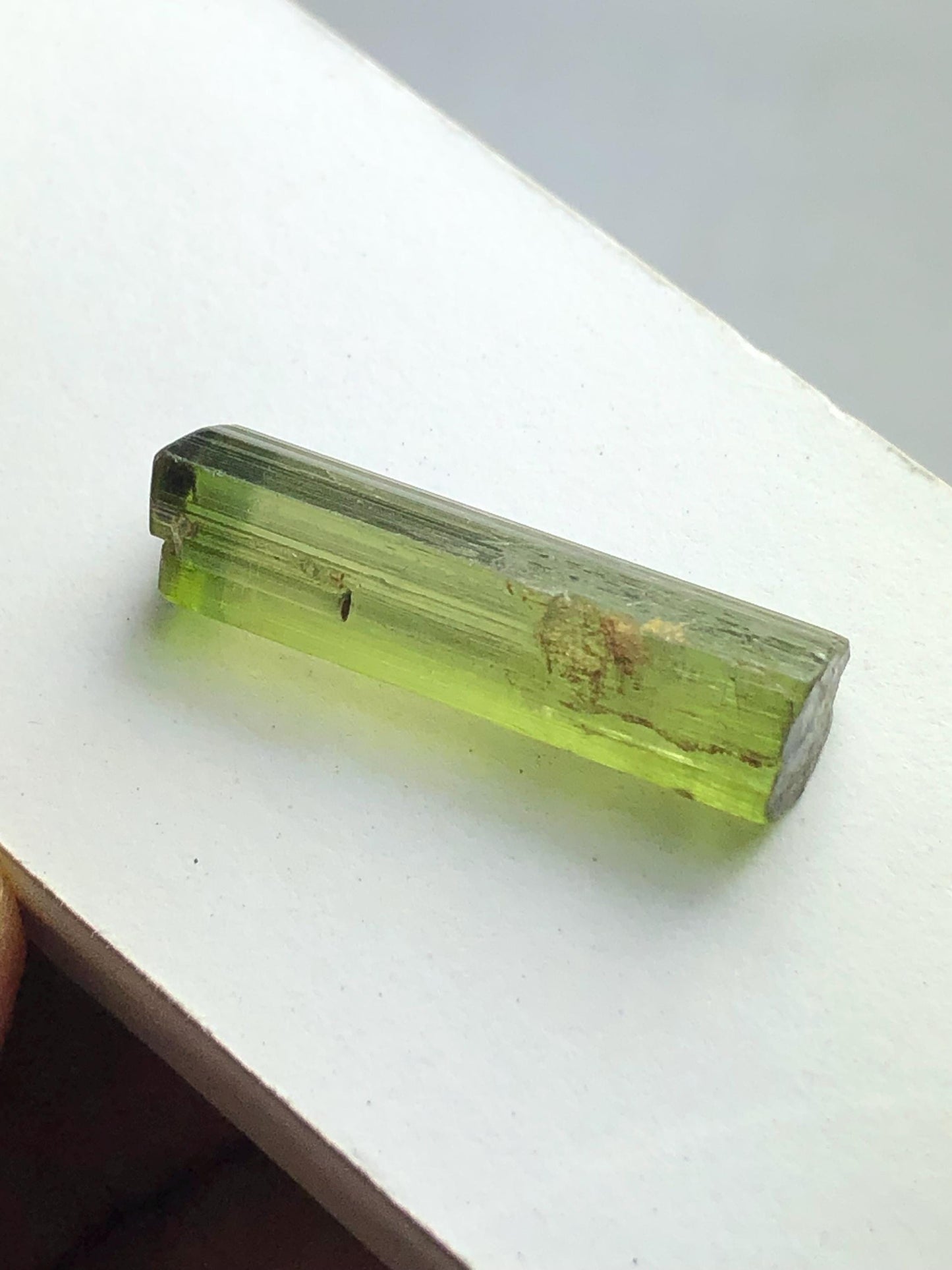 Green Bi Colour Tourmaline Crystal 12.30 ct – Natural Afghan Gemstone