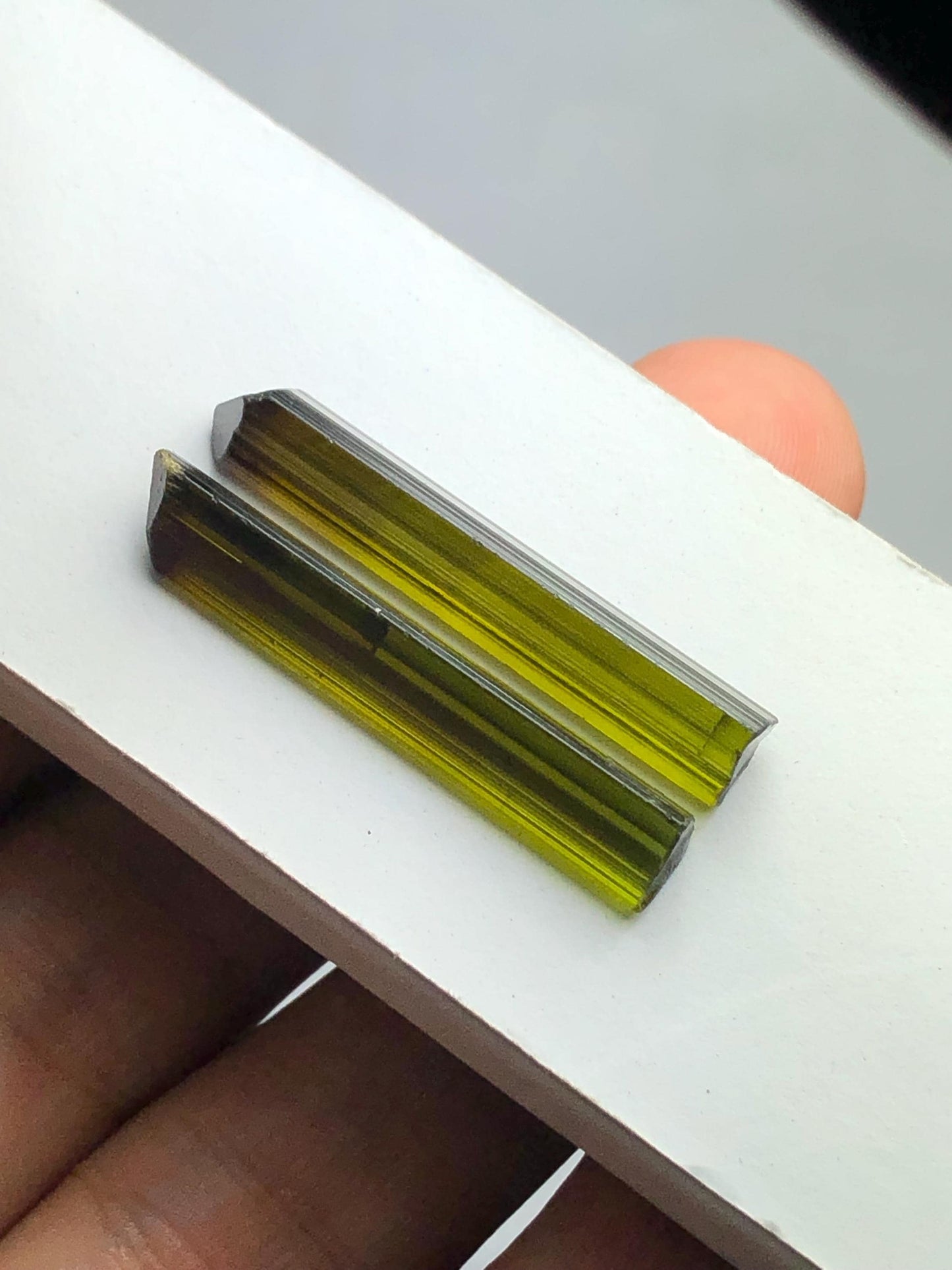 Olive Green Tourmaline Crystal Pair 20 ct – Terminated Afghan Minerals