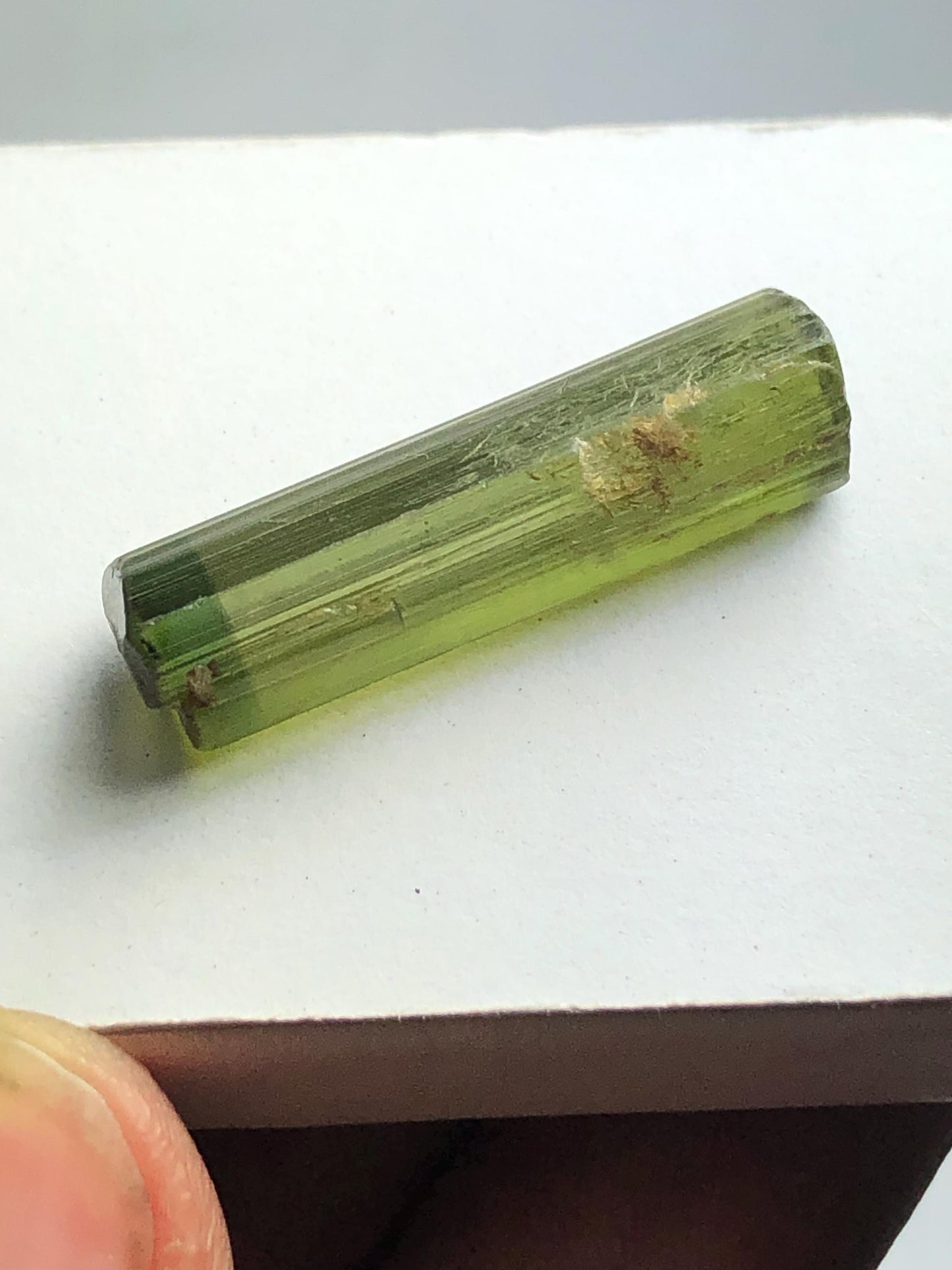 Green Bi Colour Tourmaline Crystal 12.30 ct – Natural Afghan Gemstone
