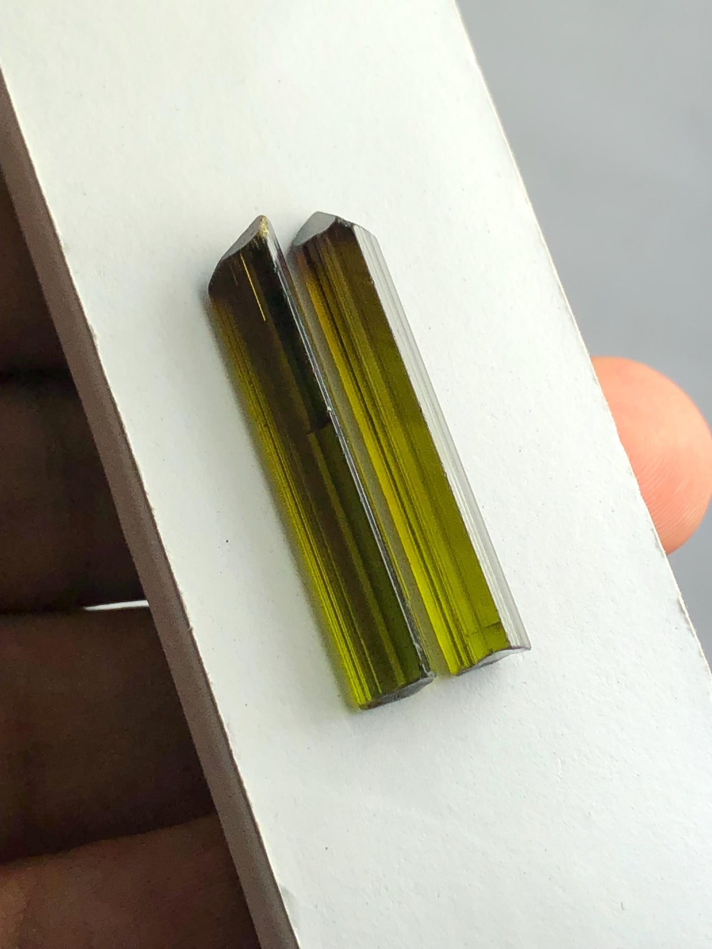 Olive Green Tourmaline Crystal Pair 20 ct – Terminated Afghan Minerals