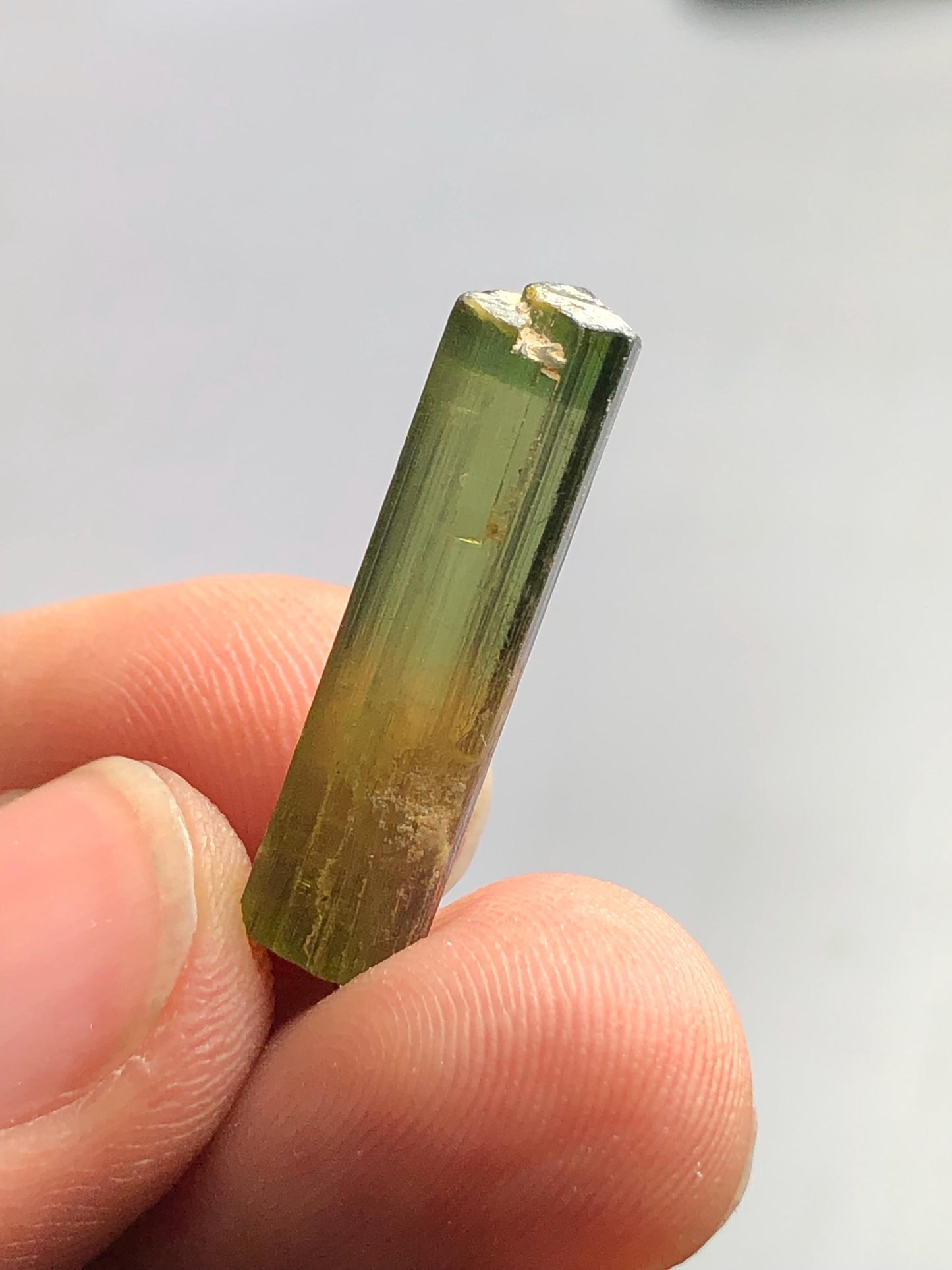 Green Bi Colour Tourmaline Crystal 12.30 ct – Natural Afghan Gemstone