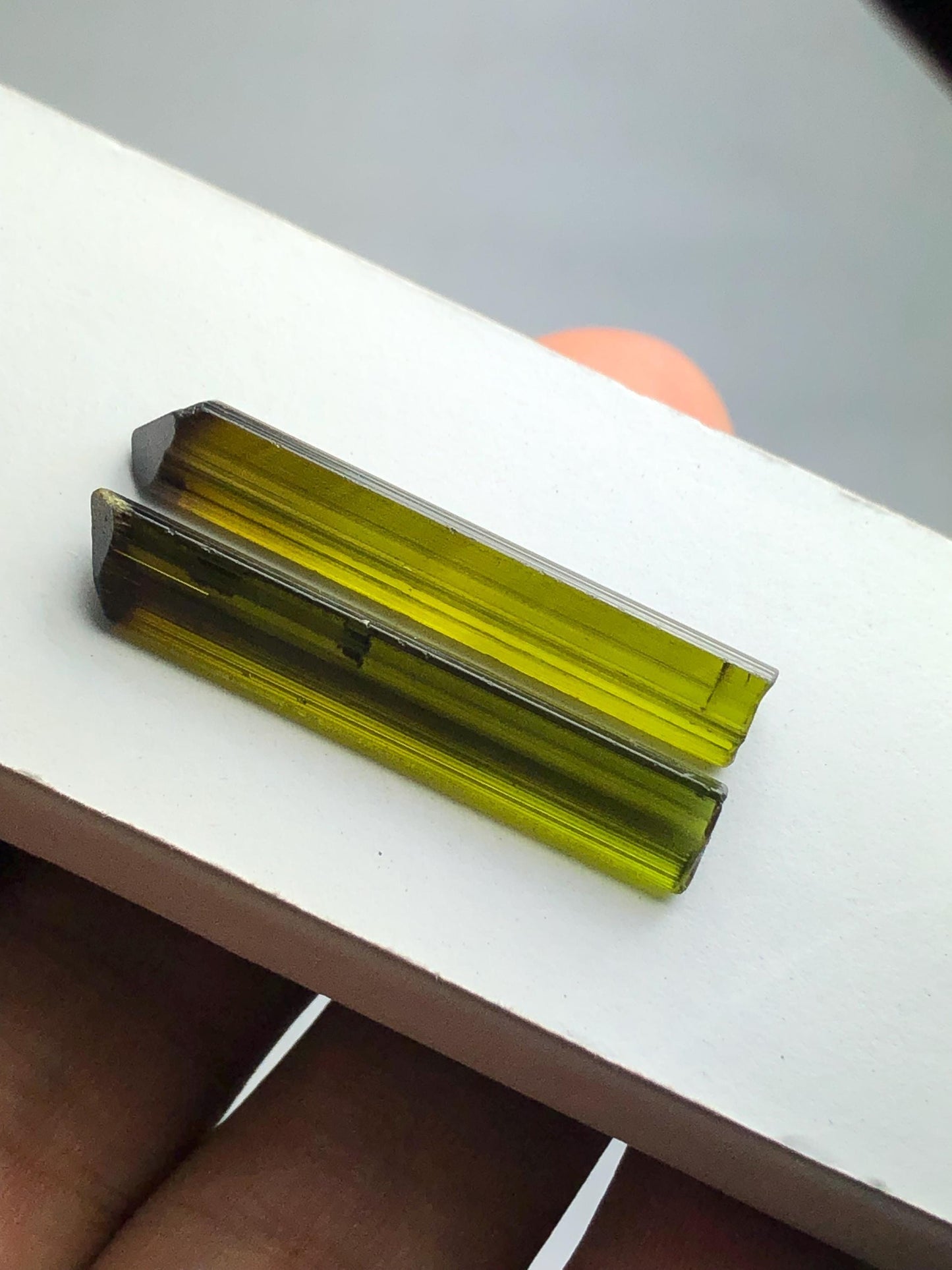 Olive Green Tourmaline Crystal Pair 20 ct – Terminated Afghan Minerals