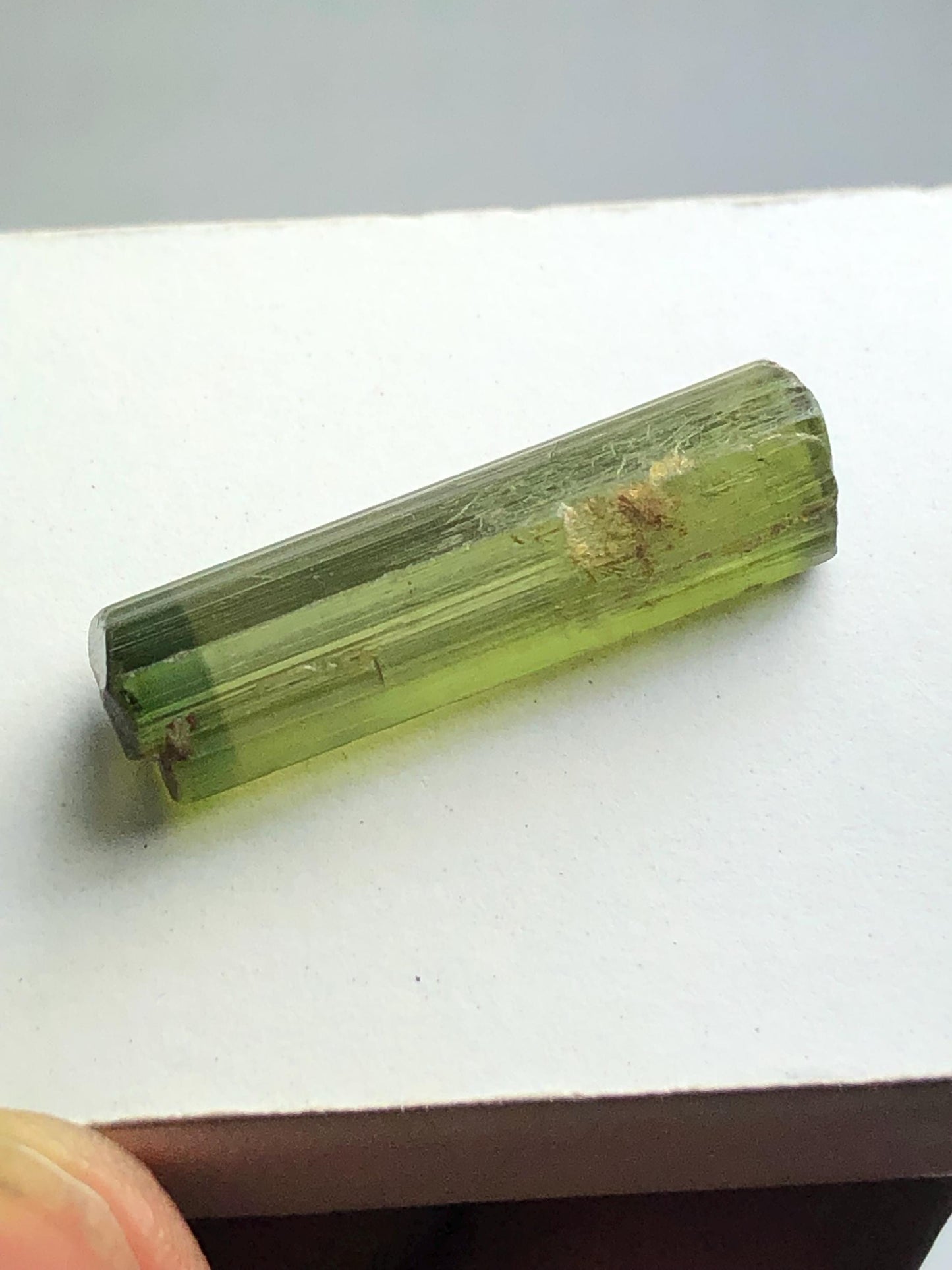 Green Bi Colour Tourmaline Crystal 12.30 ct – Natural Afghan Gemstone