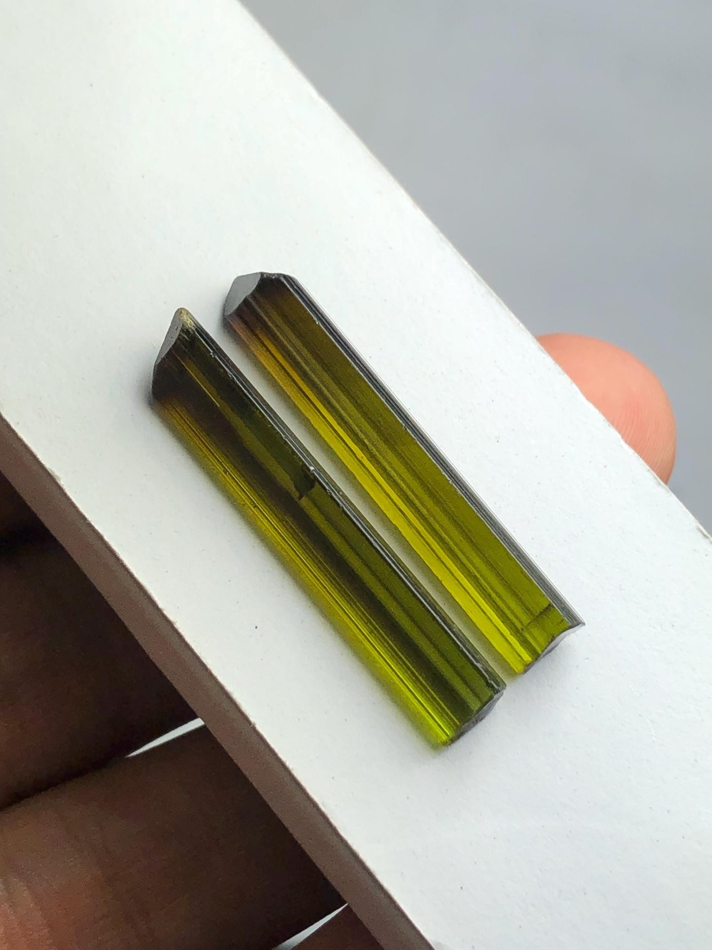 Olive Green Tourmaline Crystal Pair 20 ct – Terminated Afghan Minerals