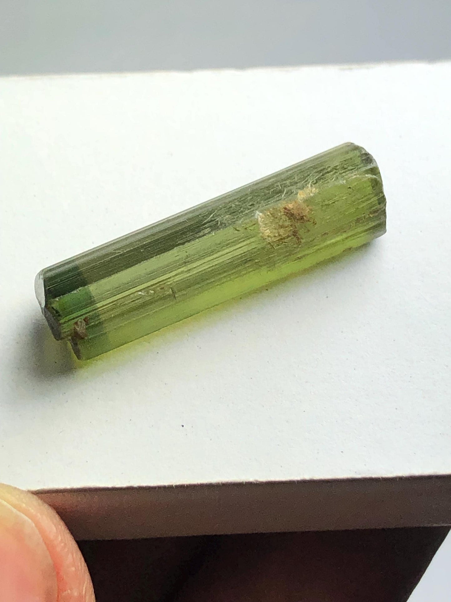 Green Bi Colour Tourmaline Crystal 12.30 ct – Natural Afghan Gemstone