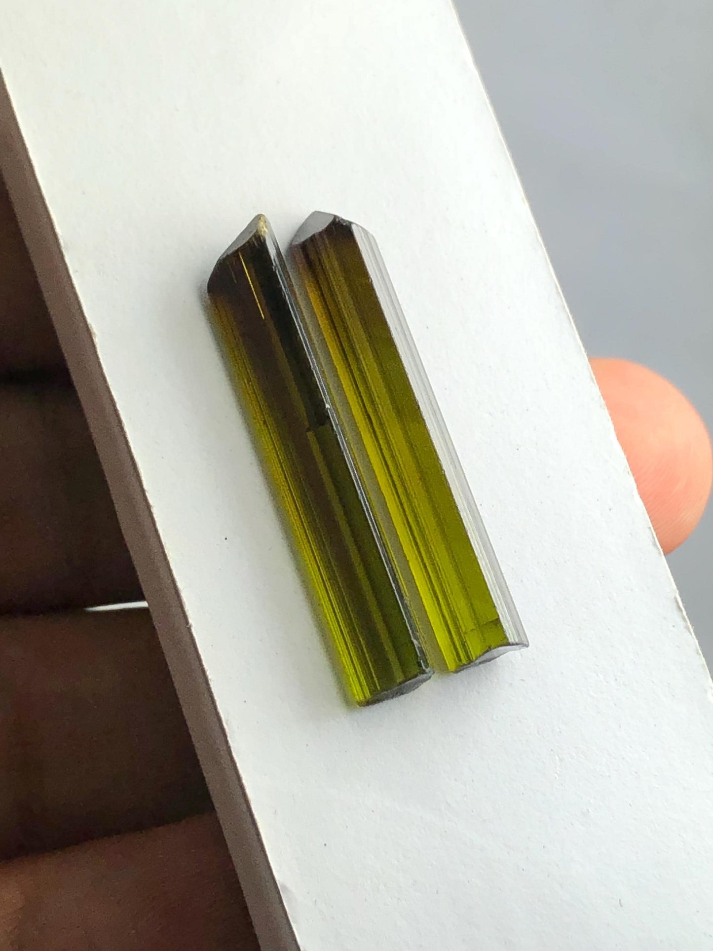 Olive Green Tourmaline Crystal Pair 20 ct – Terminated Afghan Minerals
