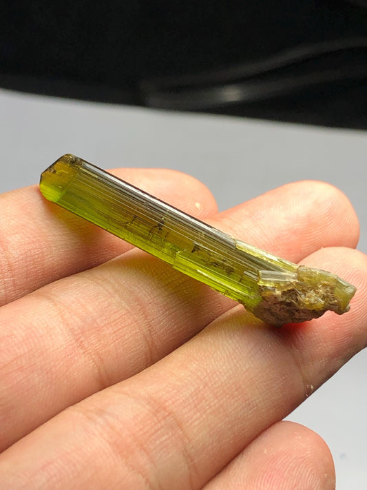 Olive Green Tourmaline Crystal 30.60 ct – Terminated Collector Piece