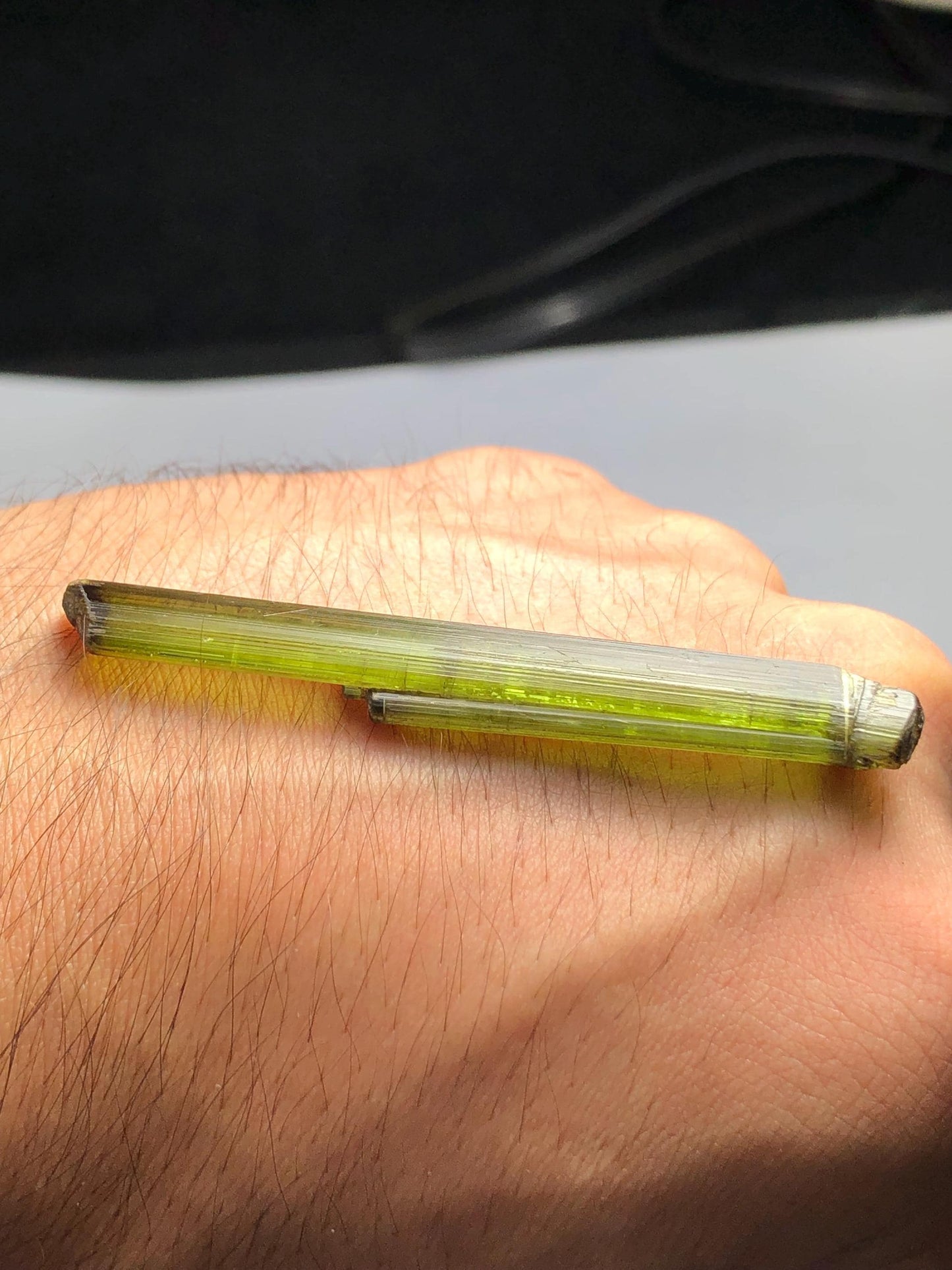Olive Green Tourmaline Crystal 29.50 ct – Terminated Natural Specimen