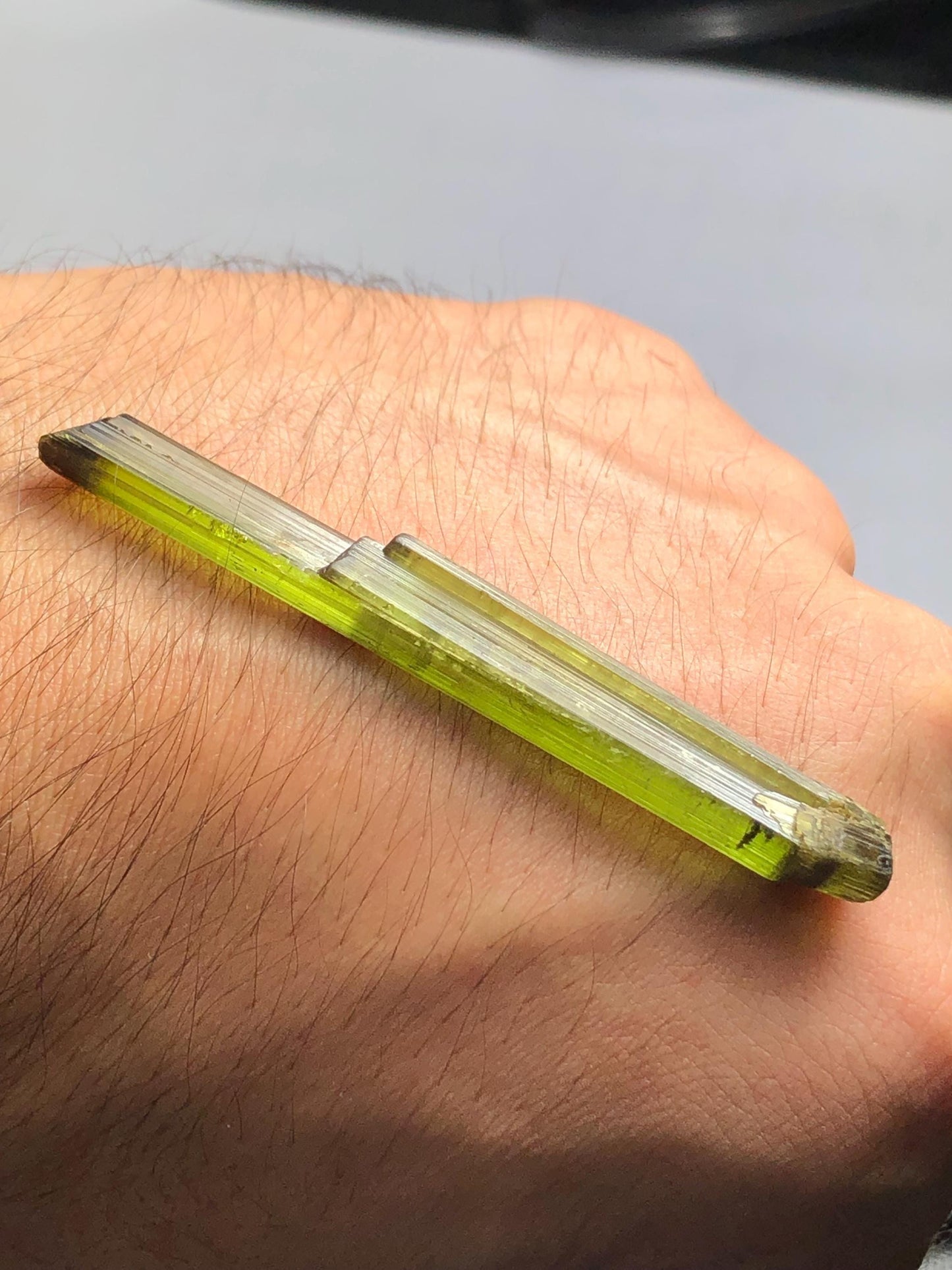 Olive Green Tourmaline Crystal 29.50 ct – Terminated Natural Specimen