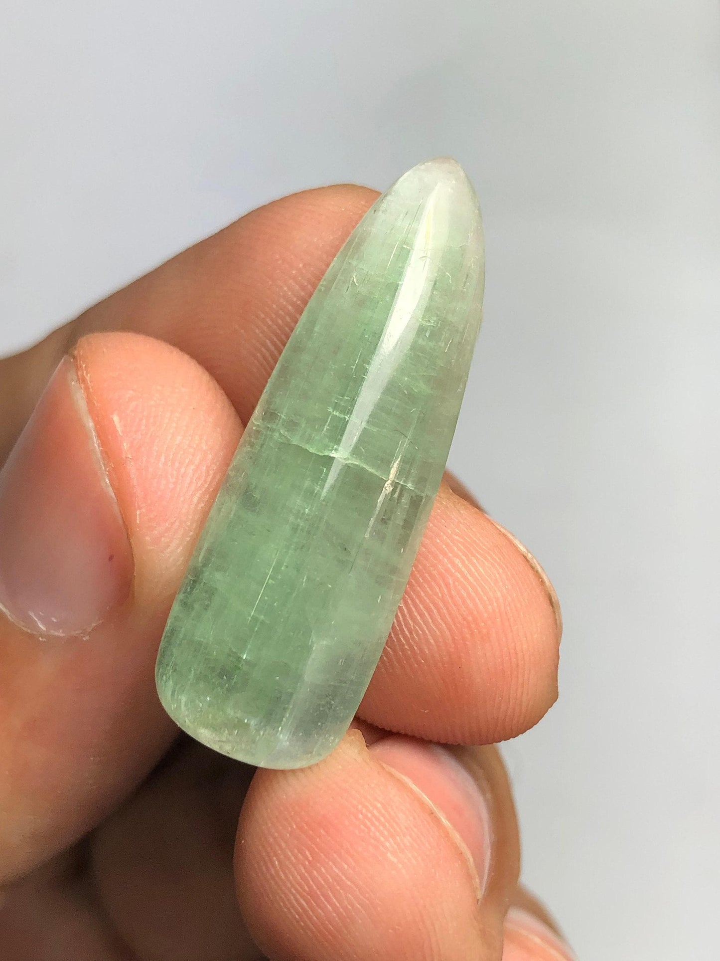 Mint Green Tourmaline Cabochon 16.50 ct - Polished Stone for Statement Jewelry