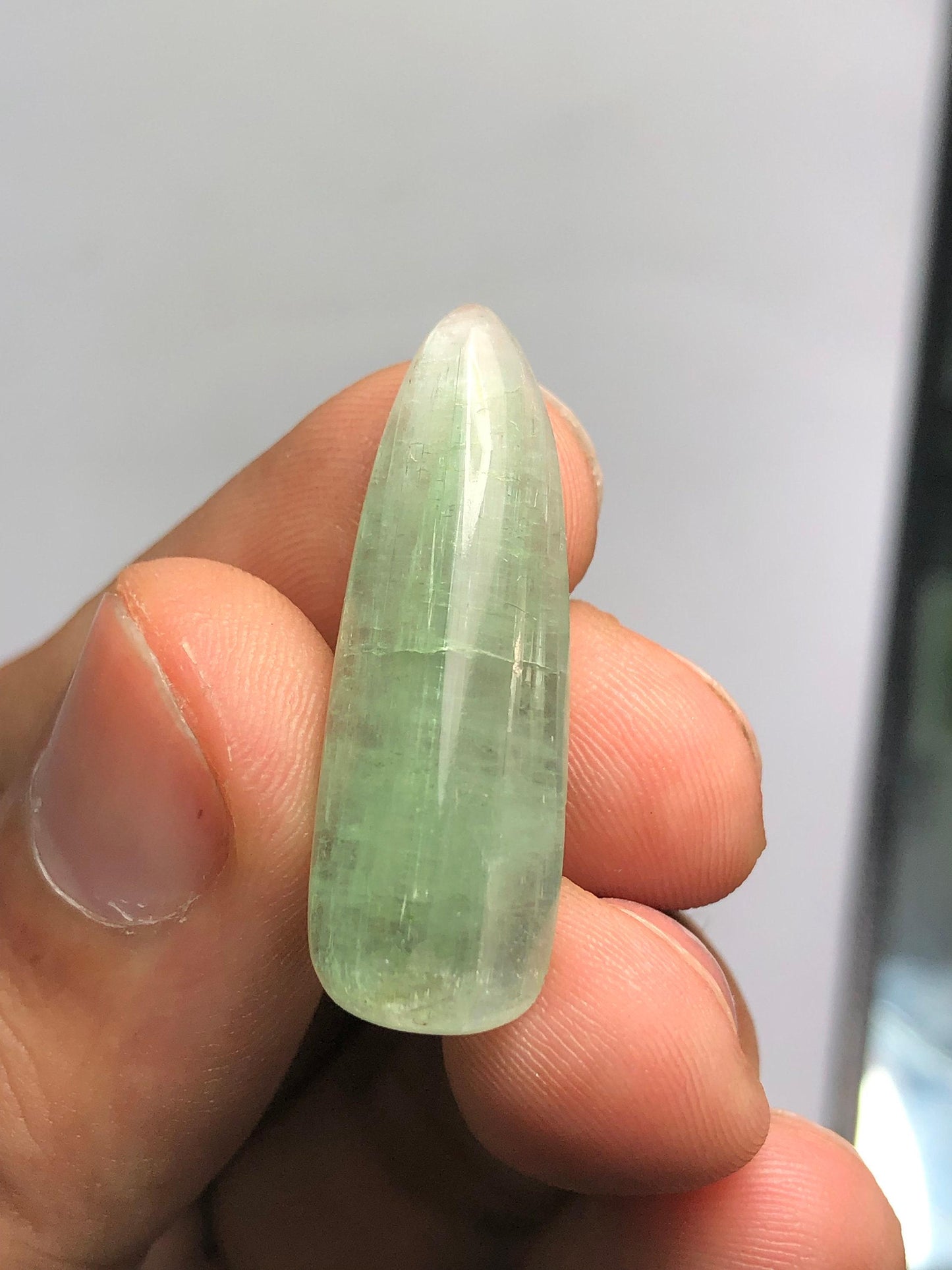 Mint Green Tourmaline Cabochon 16.50 ct - Polished Stone for Statement Jewelry