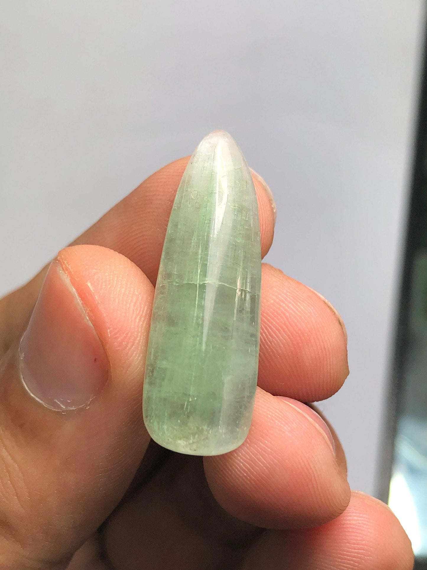Mint Green Tourmaline Cabochon 16.50 ct - Polished Stone for Statement Jewelry