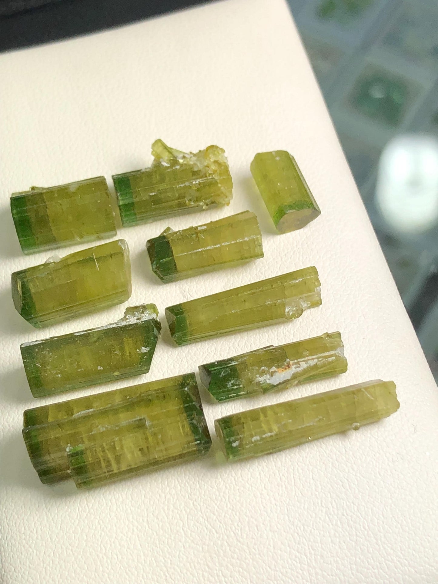 Bi Colour Tourmaline Crystal Lot 67 ct - Terminated Afghan Mineral Display