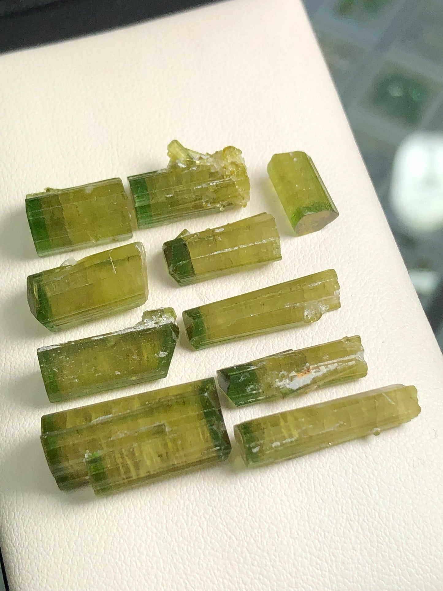 Bi Colour Tourmaline Crystal Lot 67 ct - Terminated Afghan Mineral Display