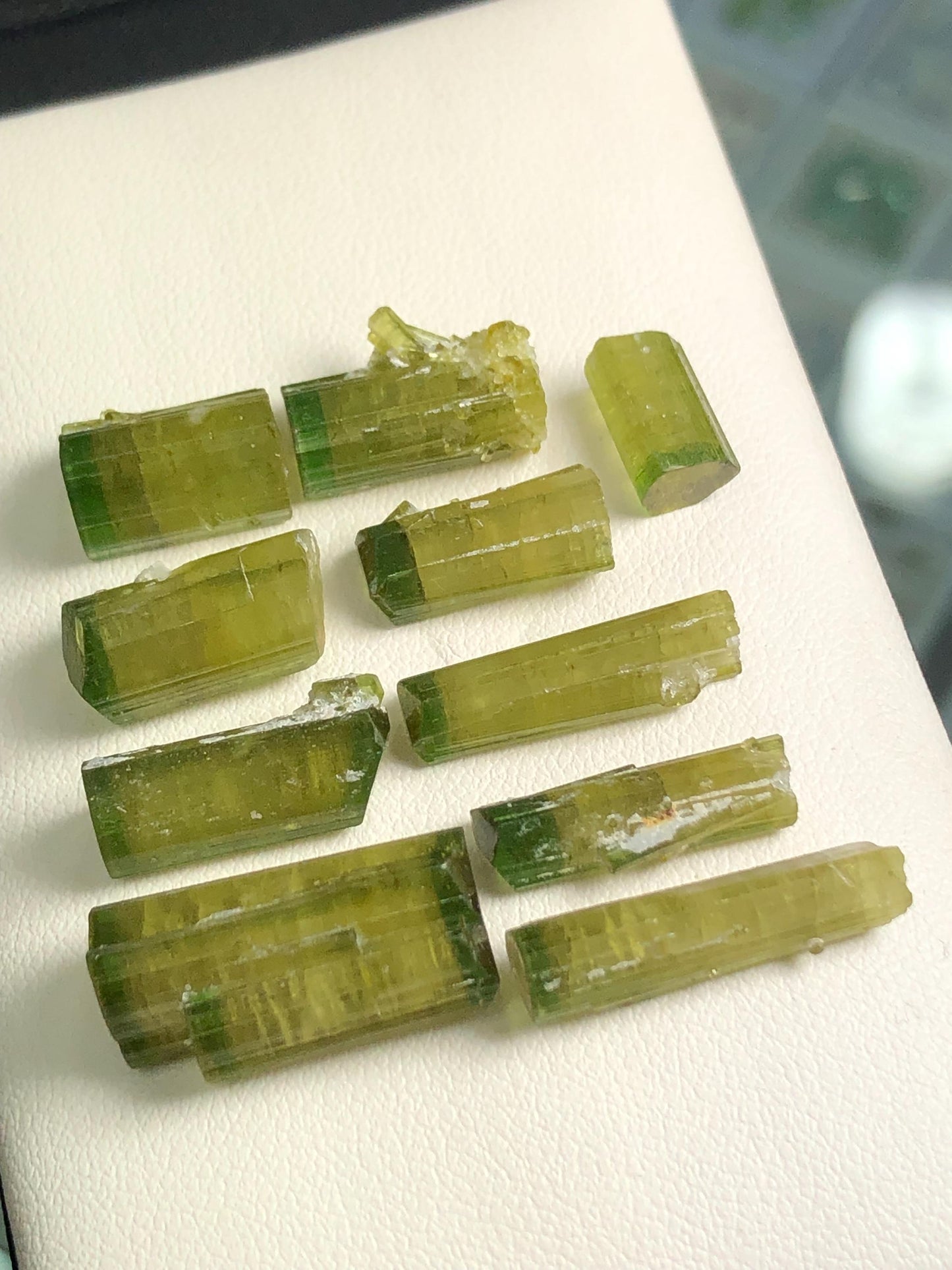 Bi Colour Tourmaline Crystal Lot 67 ct - Terminated Afghan Mineral Display