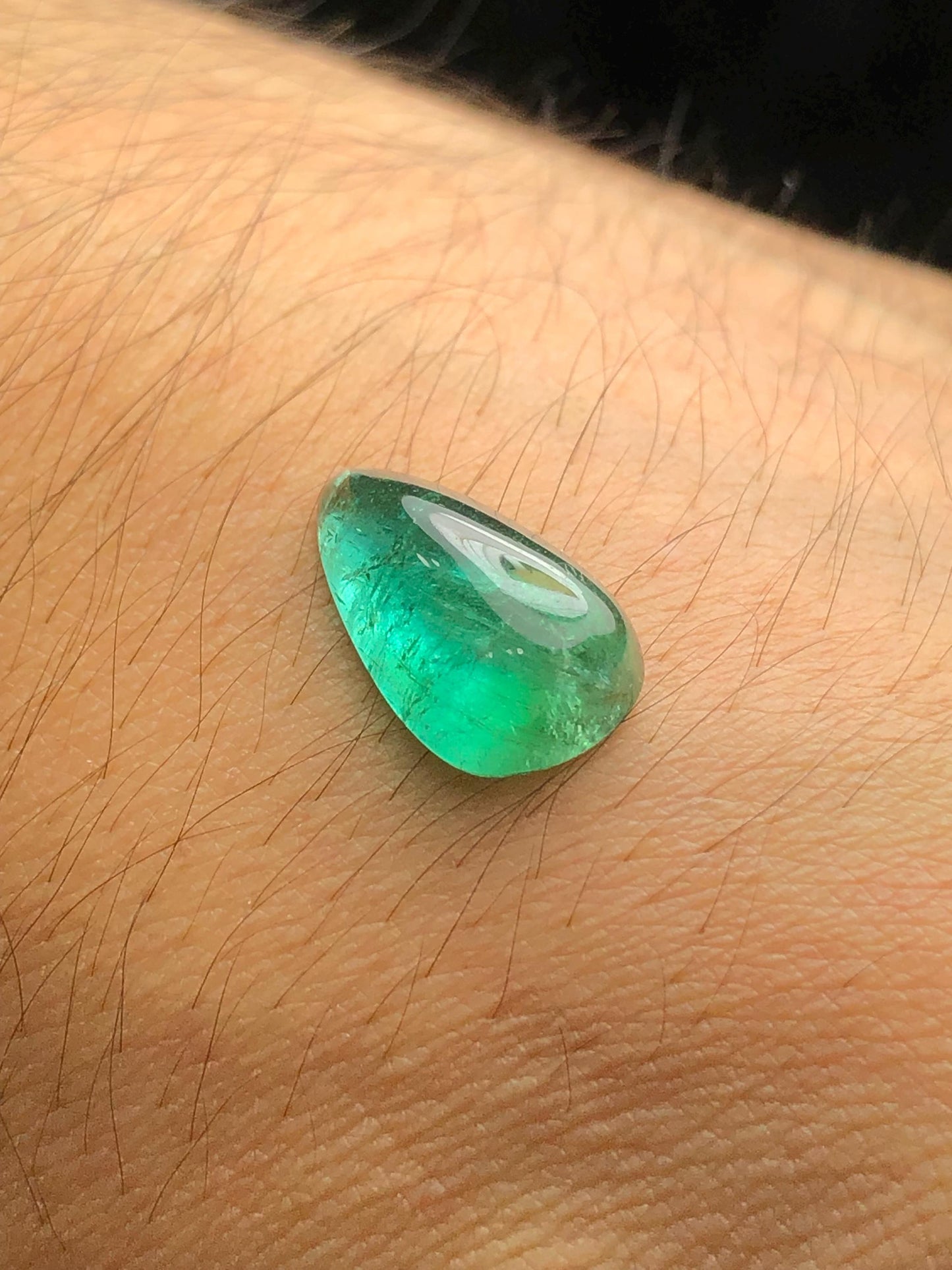 Bluish Green Tourmaline Cabochon 5.90 ct - Natural Afghan Gem for Ring Design