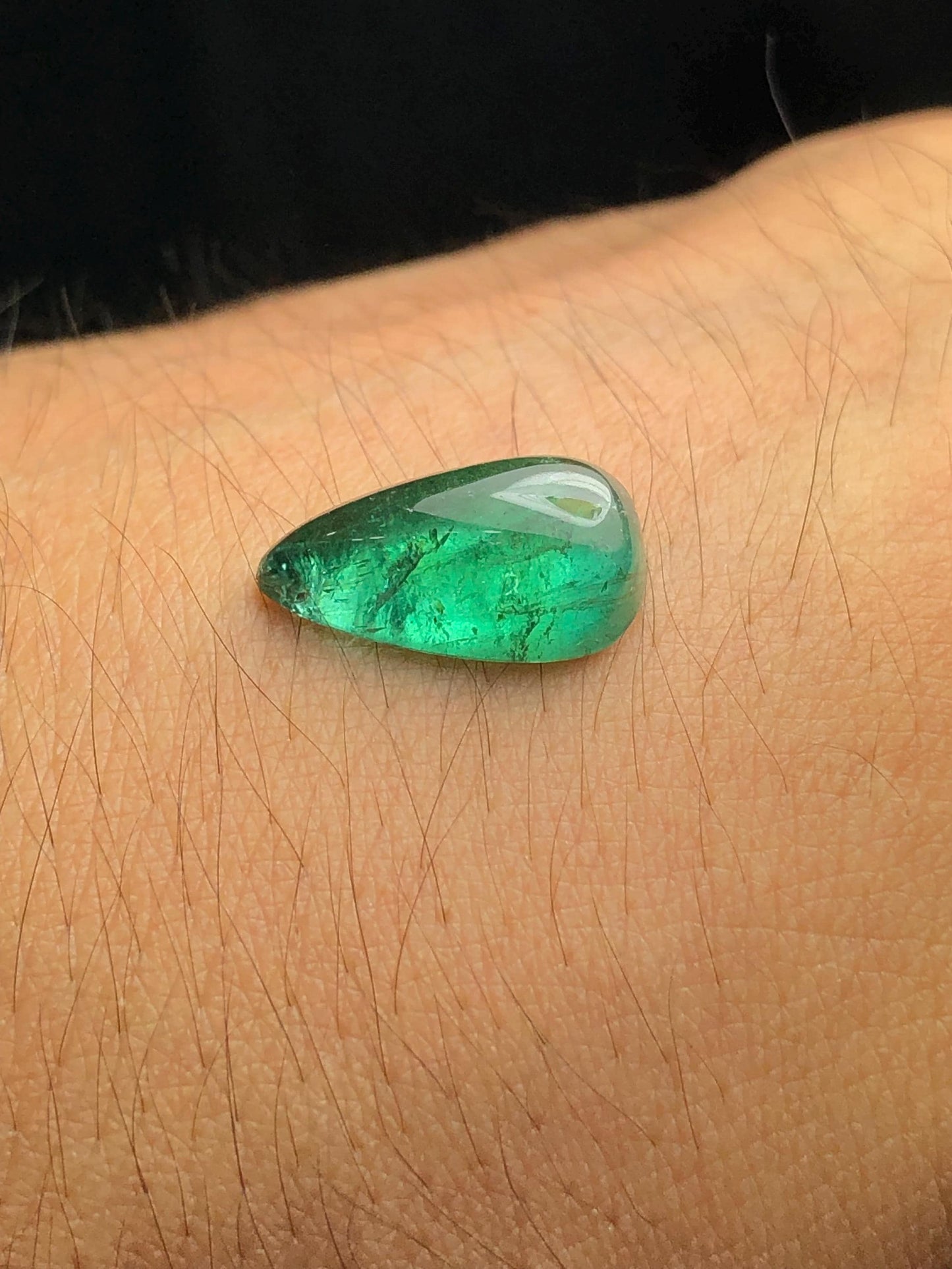 Bluish Green Tourmaline Cabochon 5.90 ct - Natural Afghan Gem for Ring Design