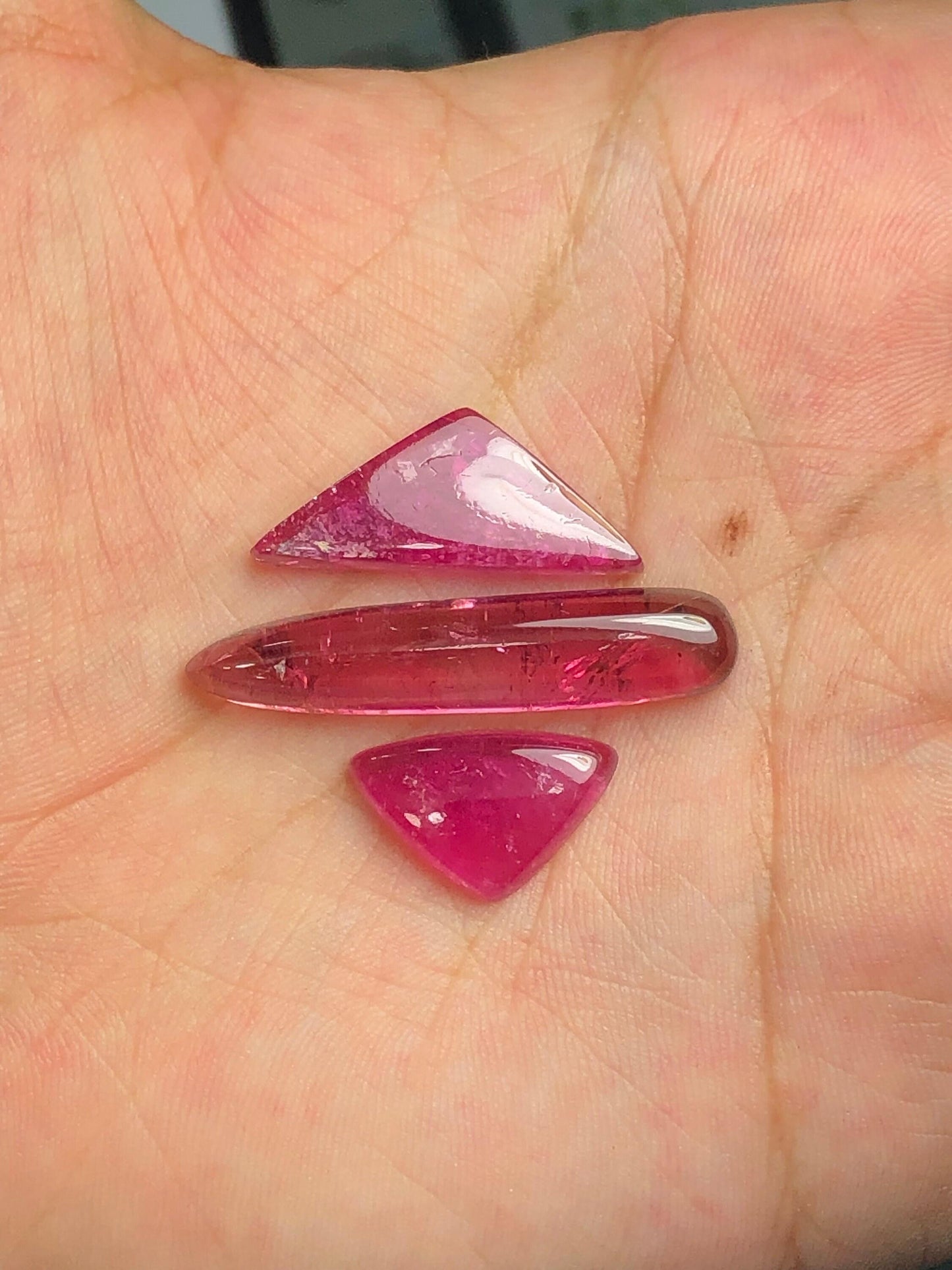 Hot Pink Tourmaline Cabochon Set 30.30 ct - Ideal for Pendant or Statement Jewelry