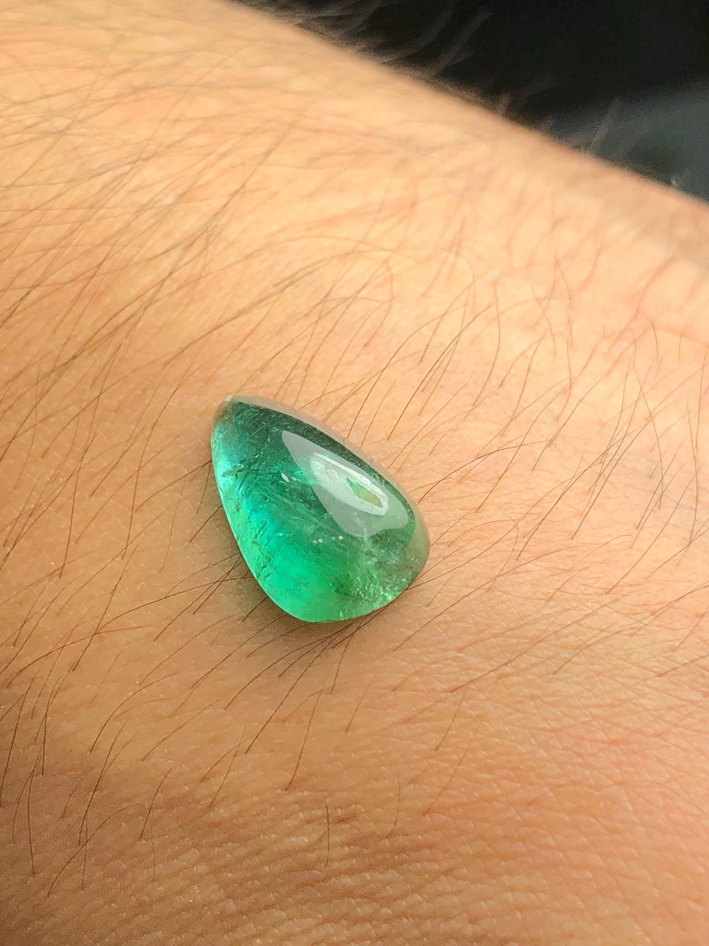 Bluish Green Tourmaline Cabochon 5.90 ct - Natural Afghan Gem for Ring Design