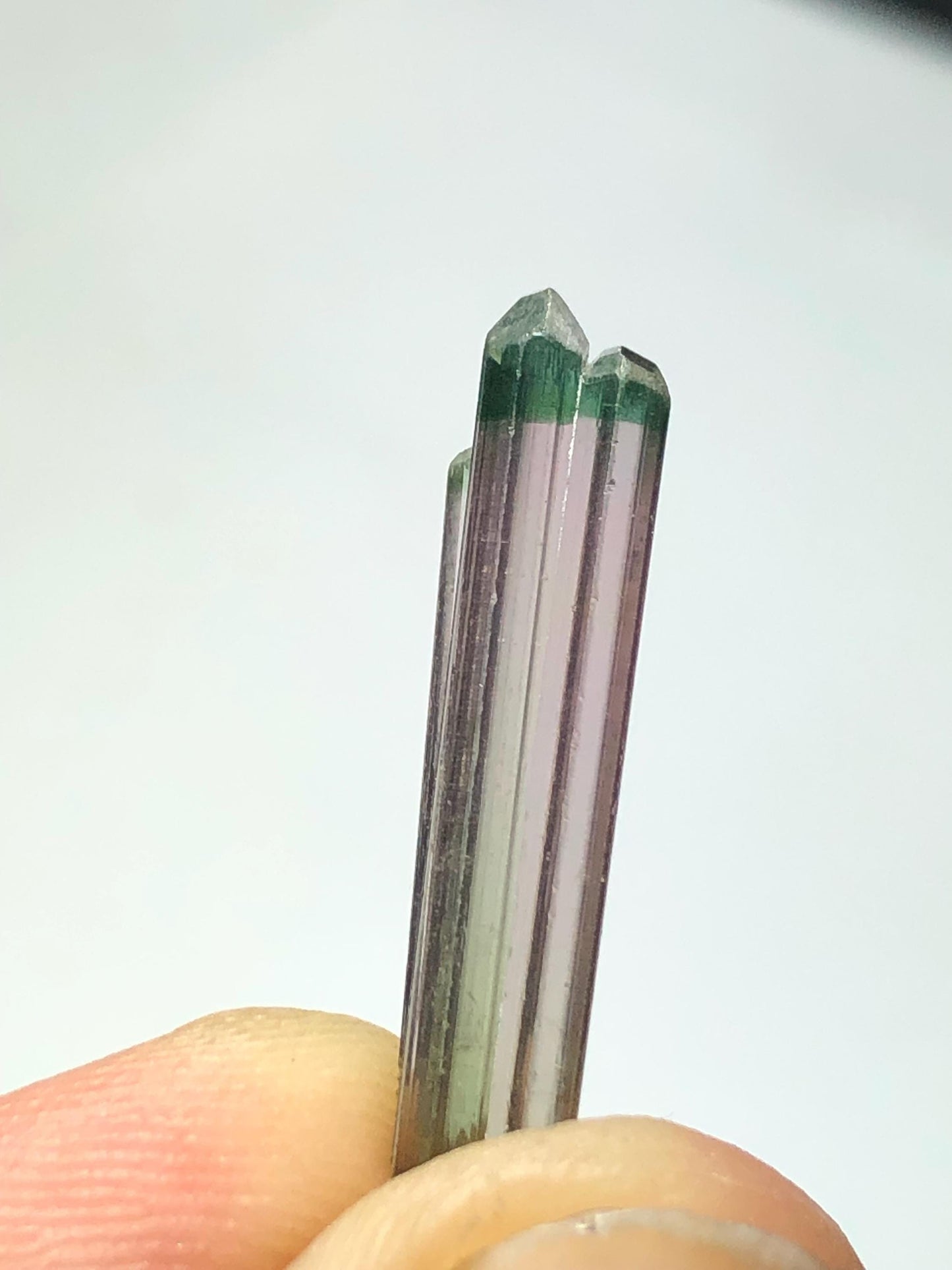Bi Colour Tourmaline Crystal 4.75 ct - Terminated Afghan Collector Piece