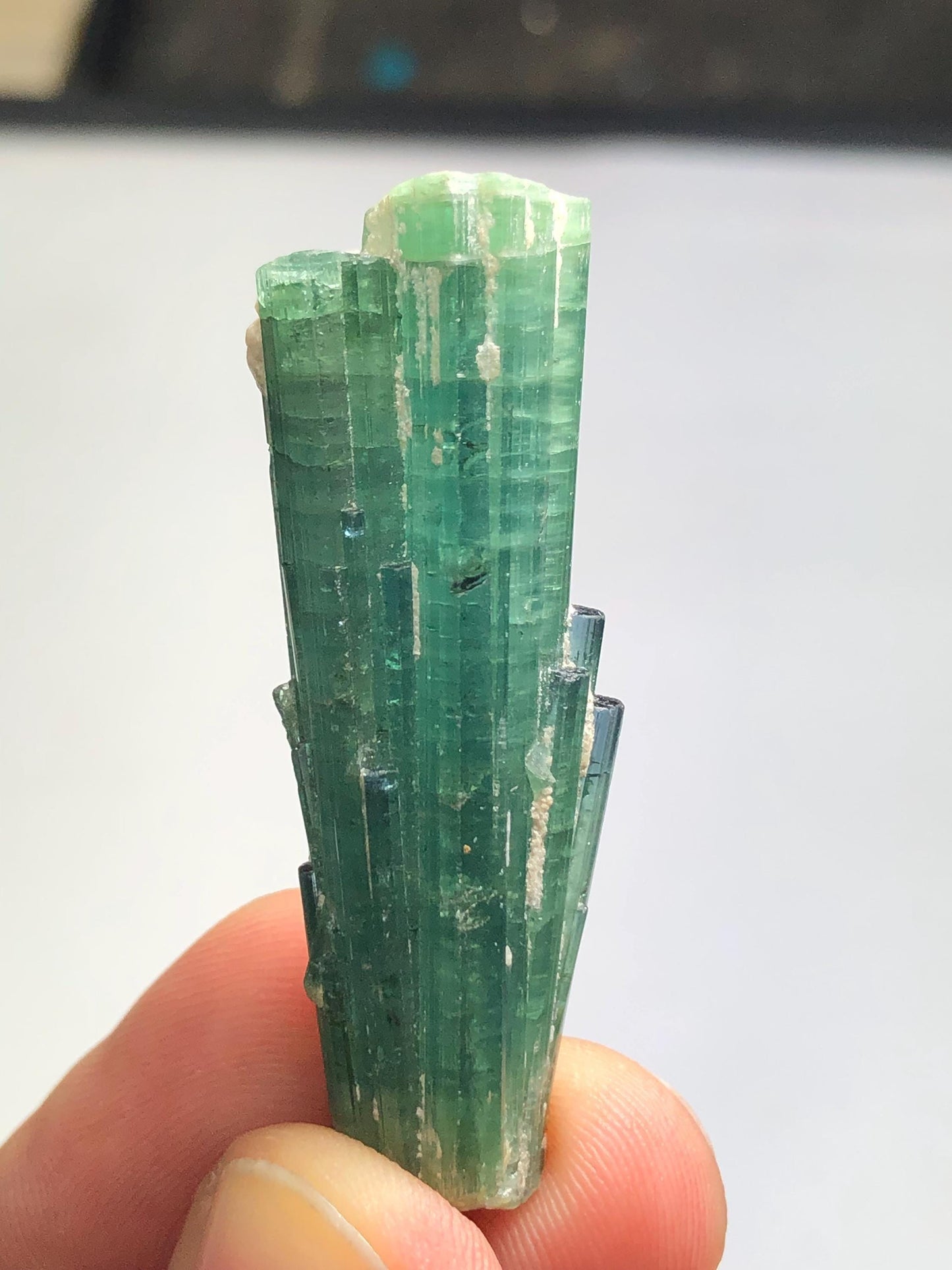 Bluish Green Tourmaline Crystal 13.50 g - Uncut Natural Afghan Specimen