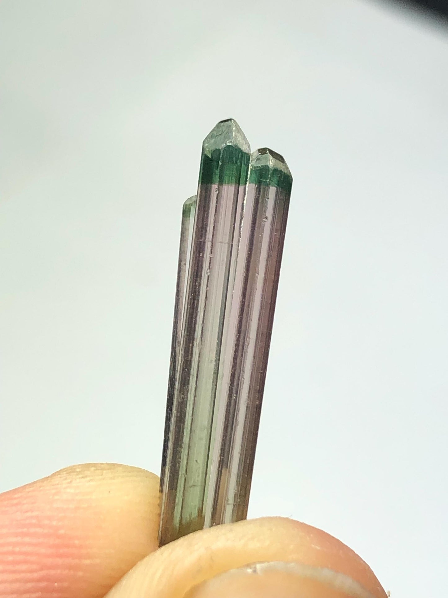 Bi Colour Tourmaline Crystal 4.75 ct - Terminated Afghan Collector Piece
