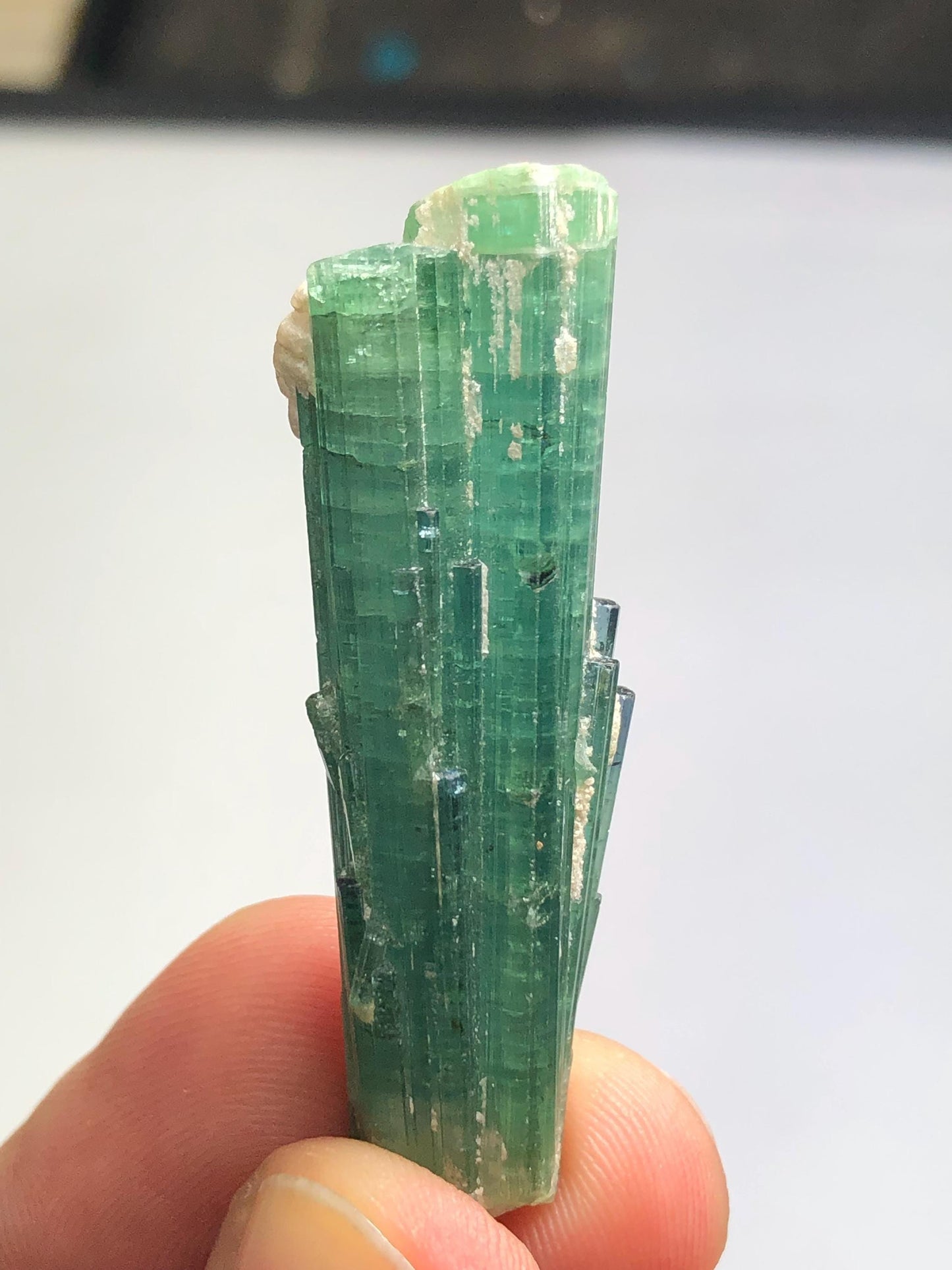 Bluish Green Tourmaline Crystal 13.50 g - Uncut Natural Afghan Specimen