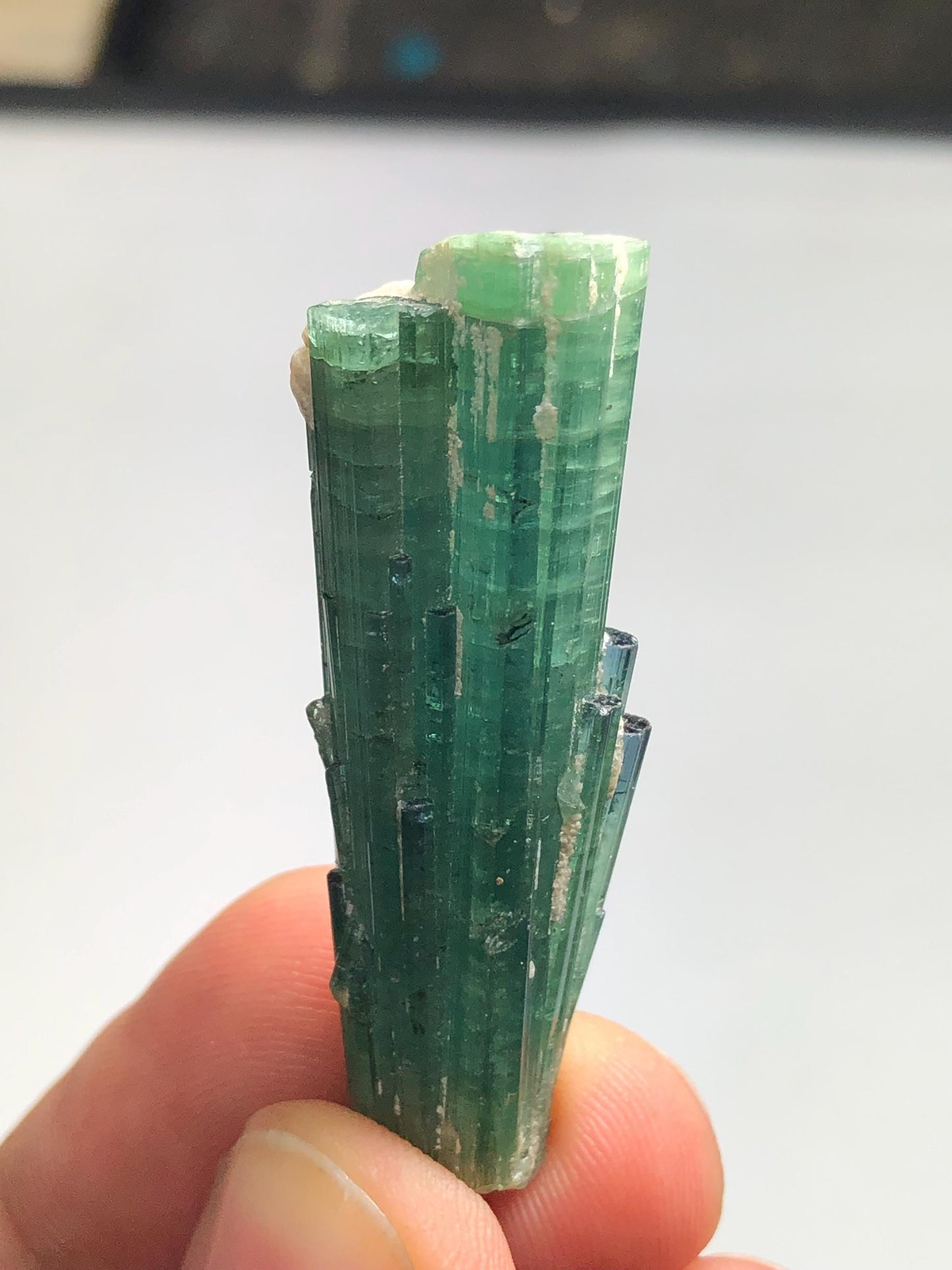 Bluish Green Tourmaline Crystal 13.50 g - Uncut Natural Afghan Specimen