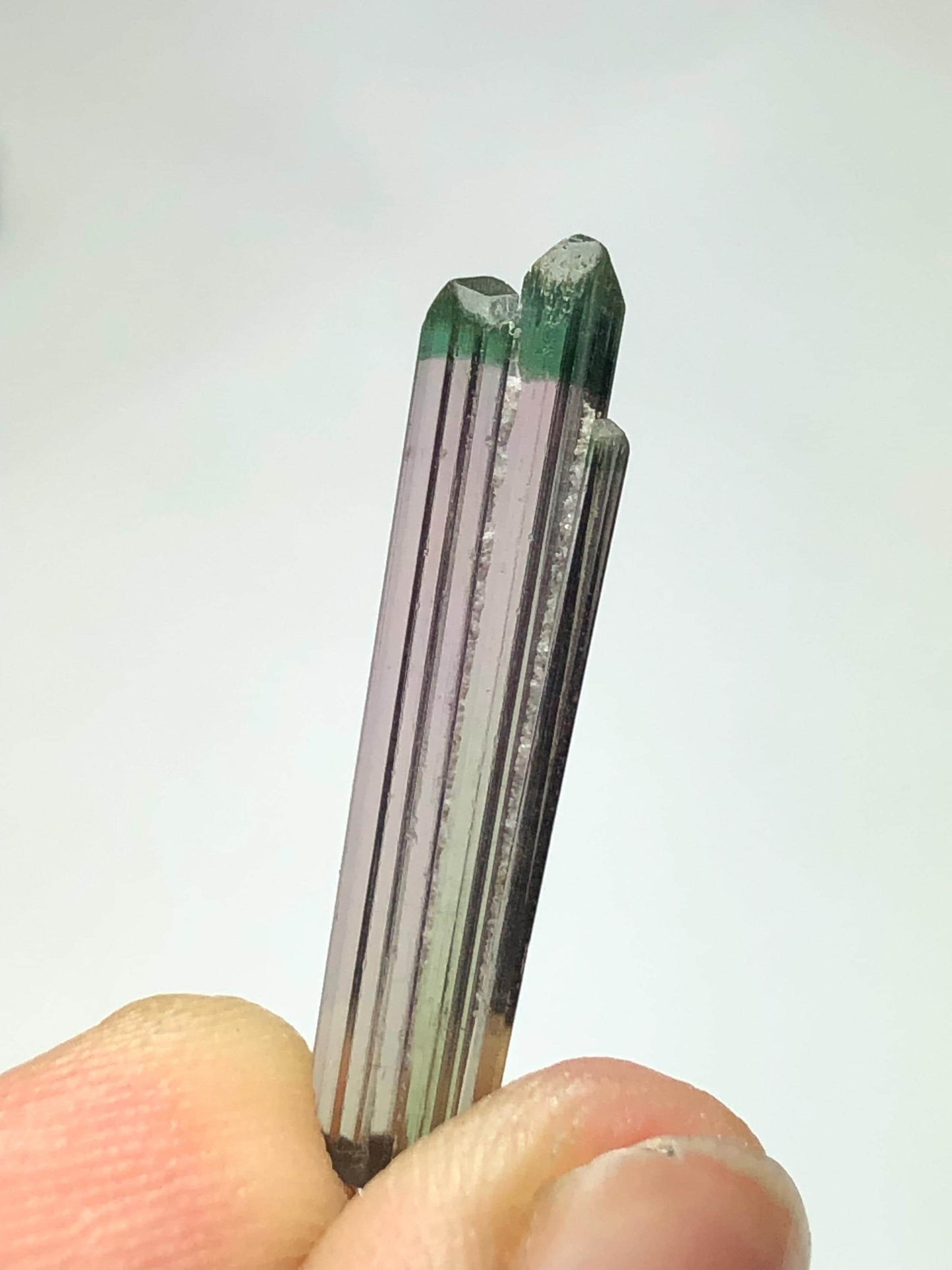 Bi Colour Tourmaline Crystal 4.75 ct - Terminated Afghan Collector Piece