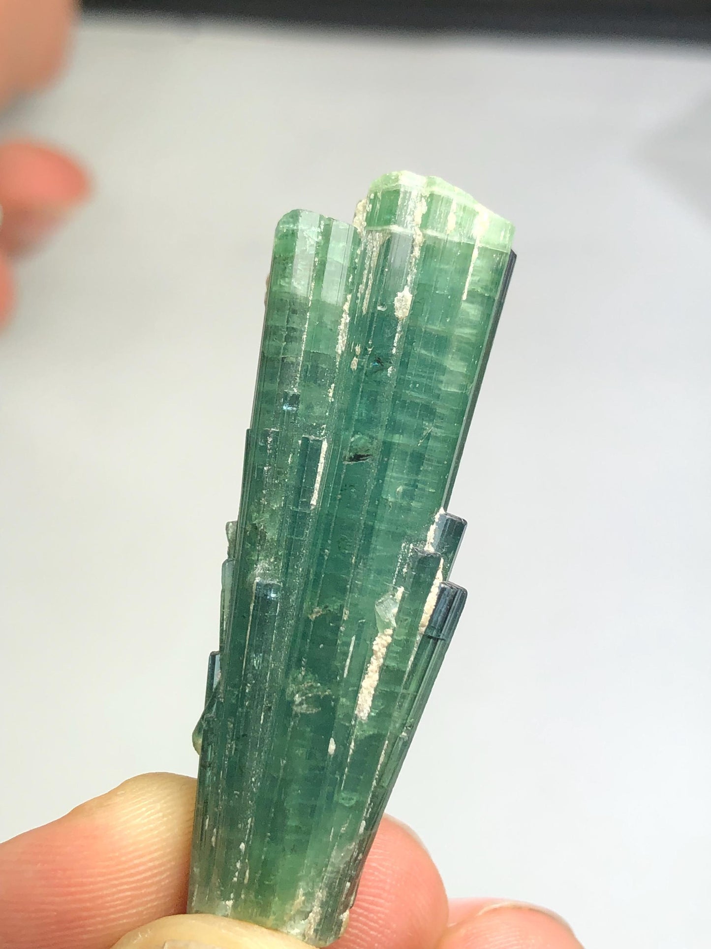 Bluish Green Tourmaline Crystal 13.50 g - Uncut Natural Afghan Specimen