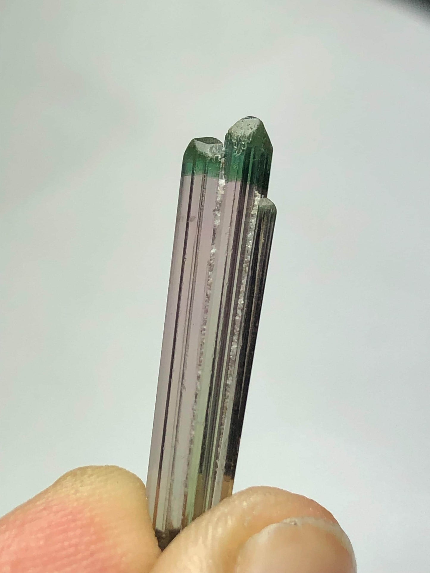 Bi Colour Tourmaline Crystal 4.75 ct - Terminated Afghan Collector Piece