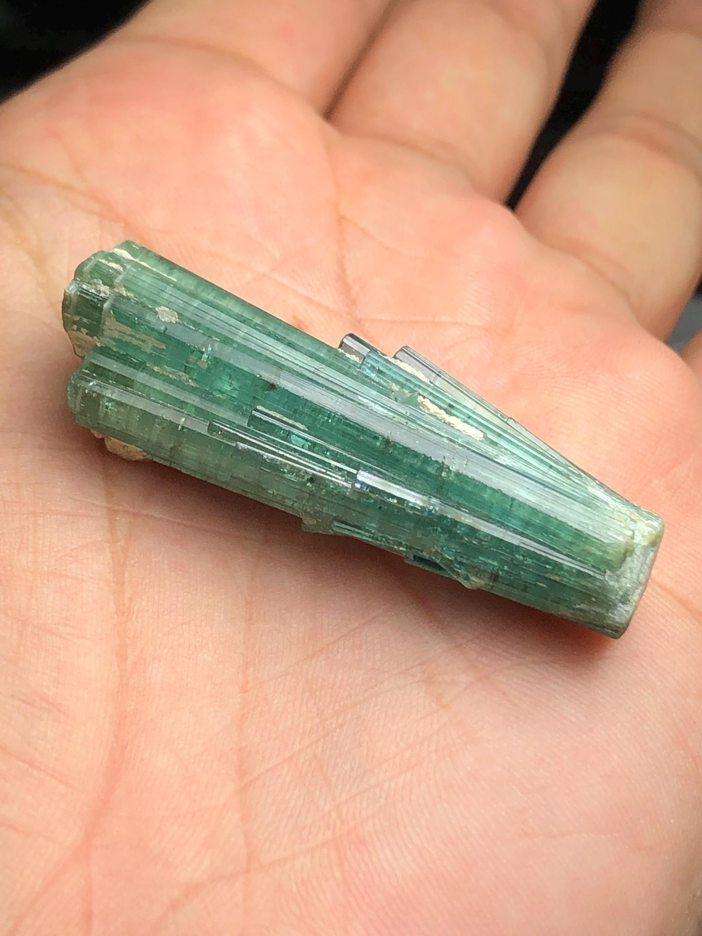 Bluish Green Tourmaline Crystal 13.50 g - Uncut Natural Afghan Specimen